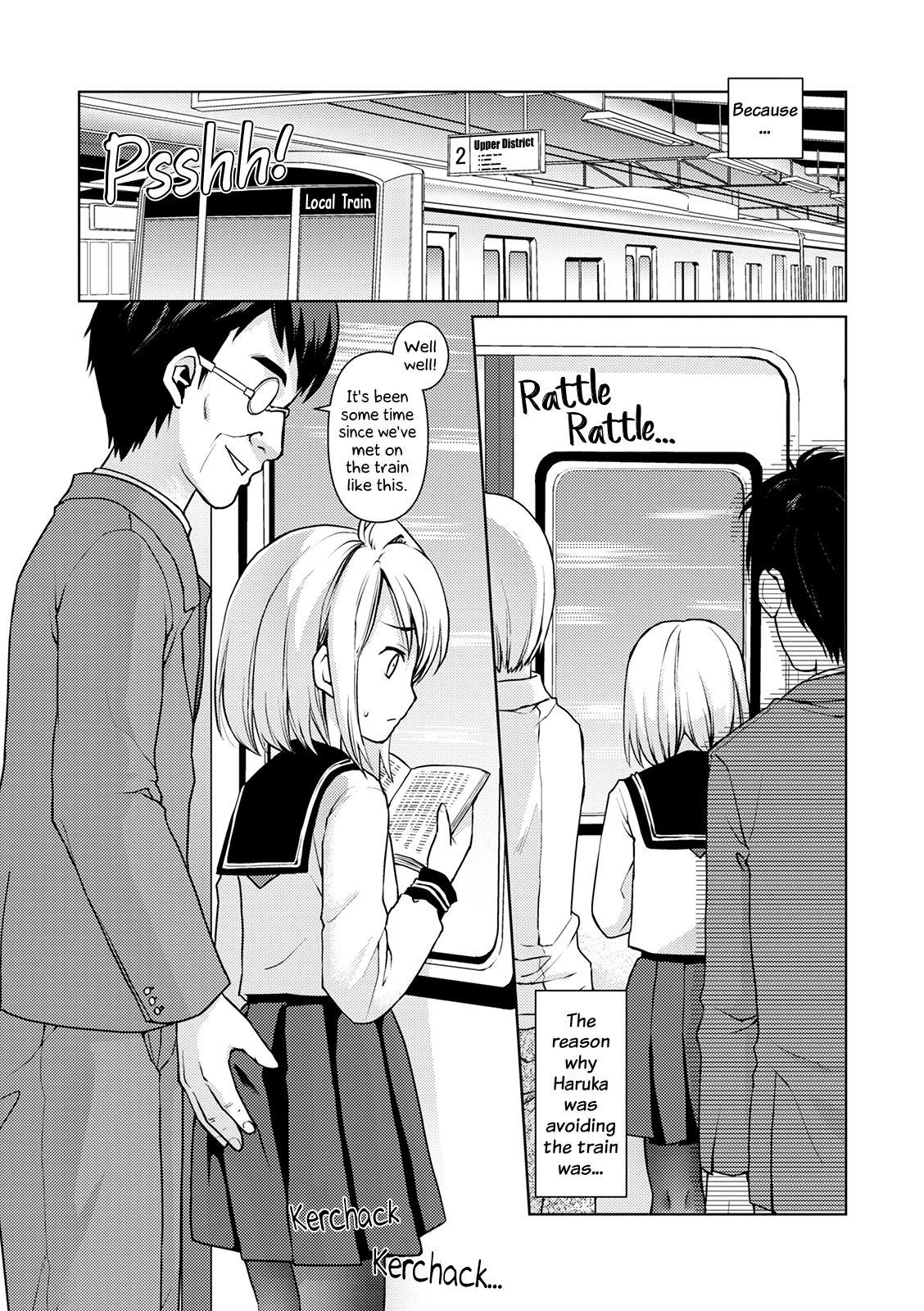 Mukuchi Shoujo to Sukebe Densha Ch. 5 page 2 full