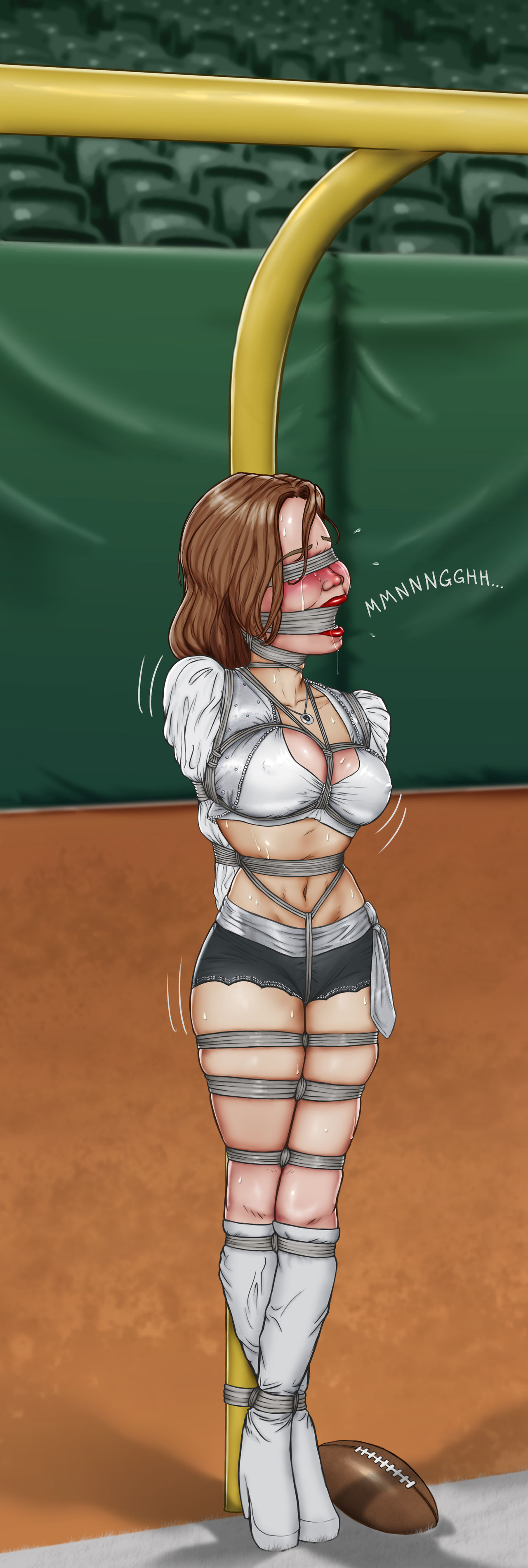 GirlsTrapped - American Football Cheerleader Bondage page 6 full