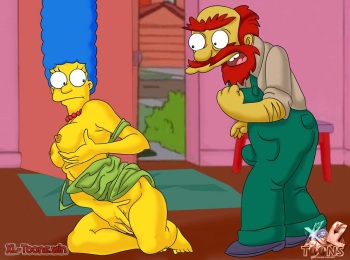 - Marge Cheating On Homer With Willy cover