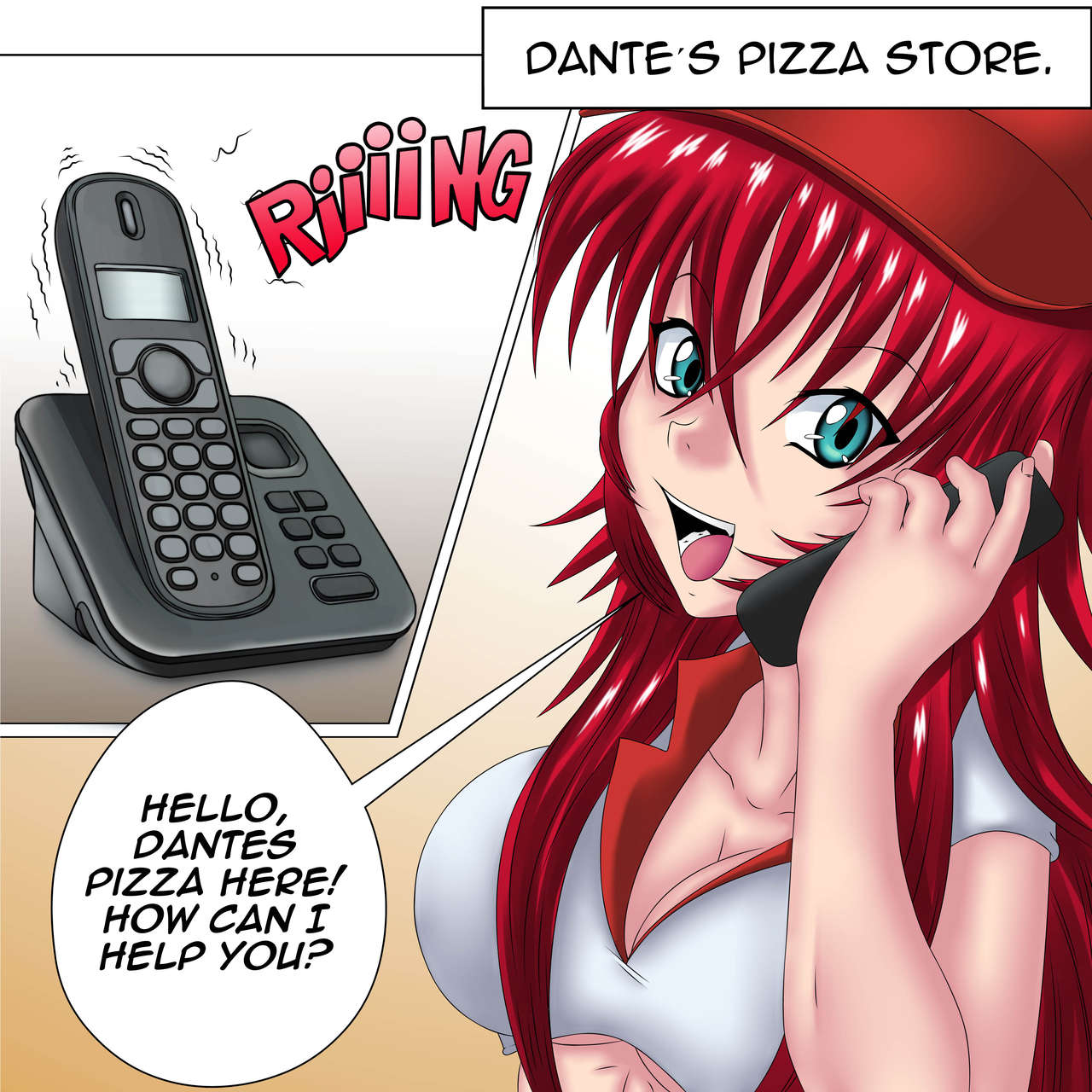 Pizza delivery service by Erza Scarlet and Rias Gremory page 2 full