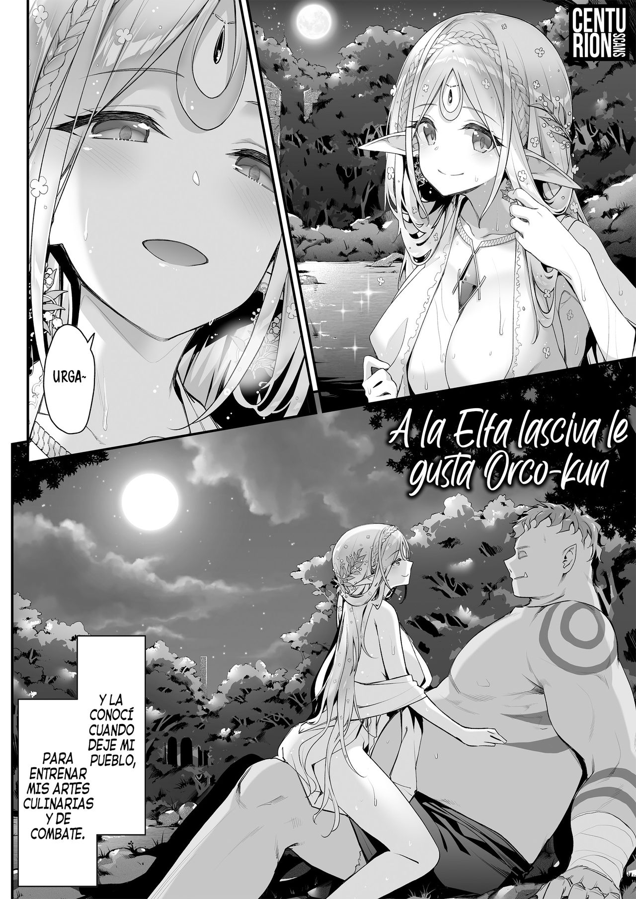 Midara na Elf-san wa Orc-kun ga Osuki | A la lasciva Elfa le gusta Orco-kun page 3 full