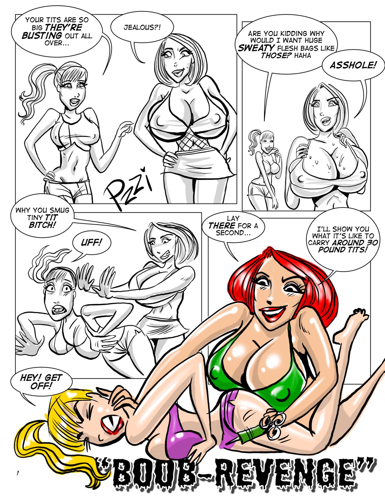 “Boob Revenge” 4 page  &amp; “Tire Pump” 4 page page 1 full