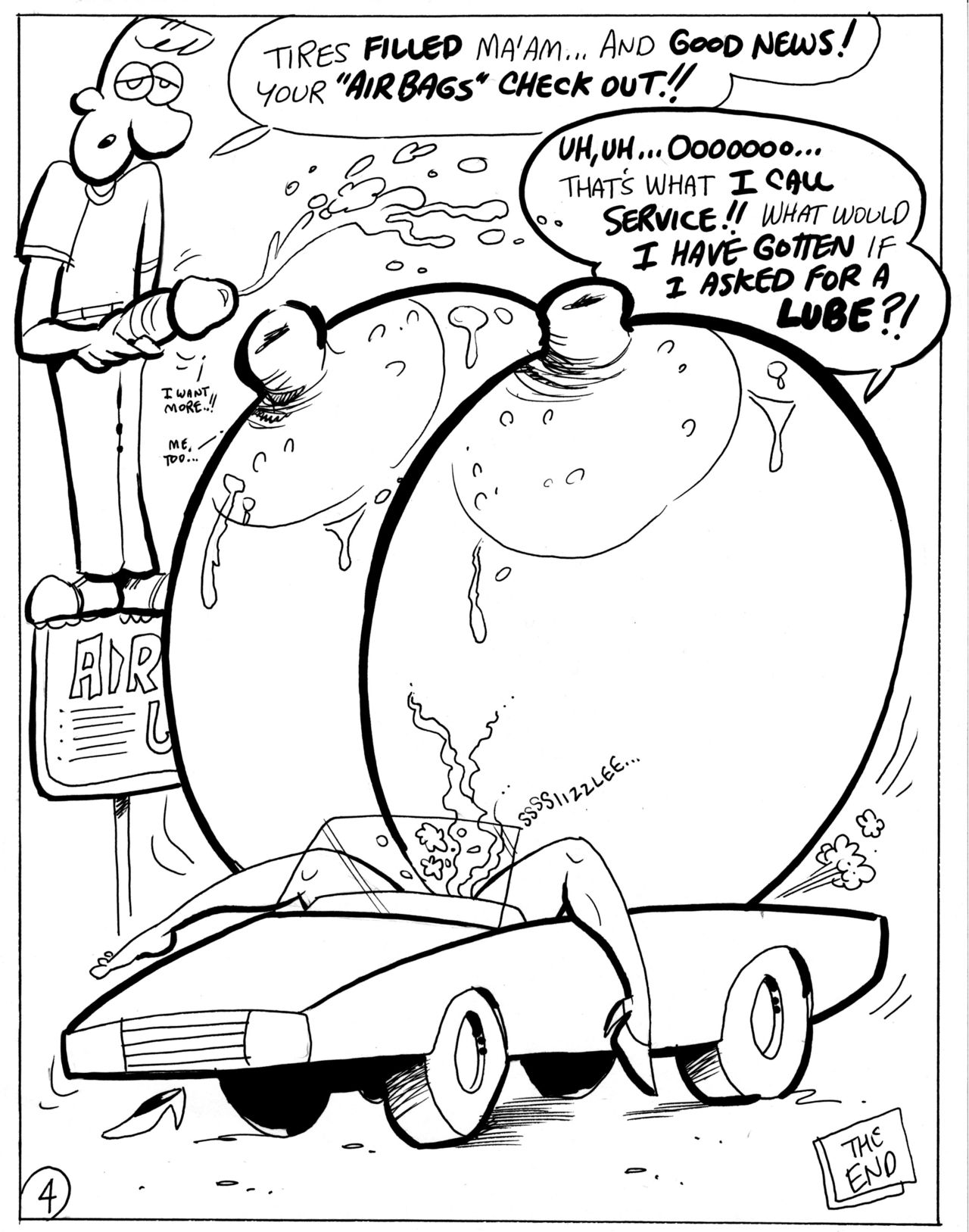 “Boob Revenge” 4 page  &amp; “Tire Pump” 4 page page 8 full