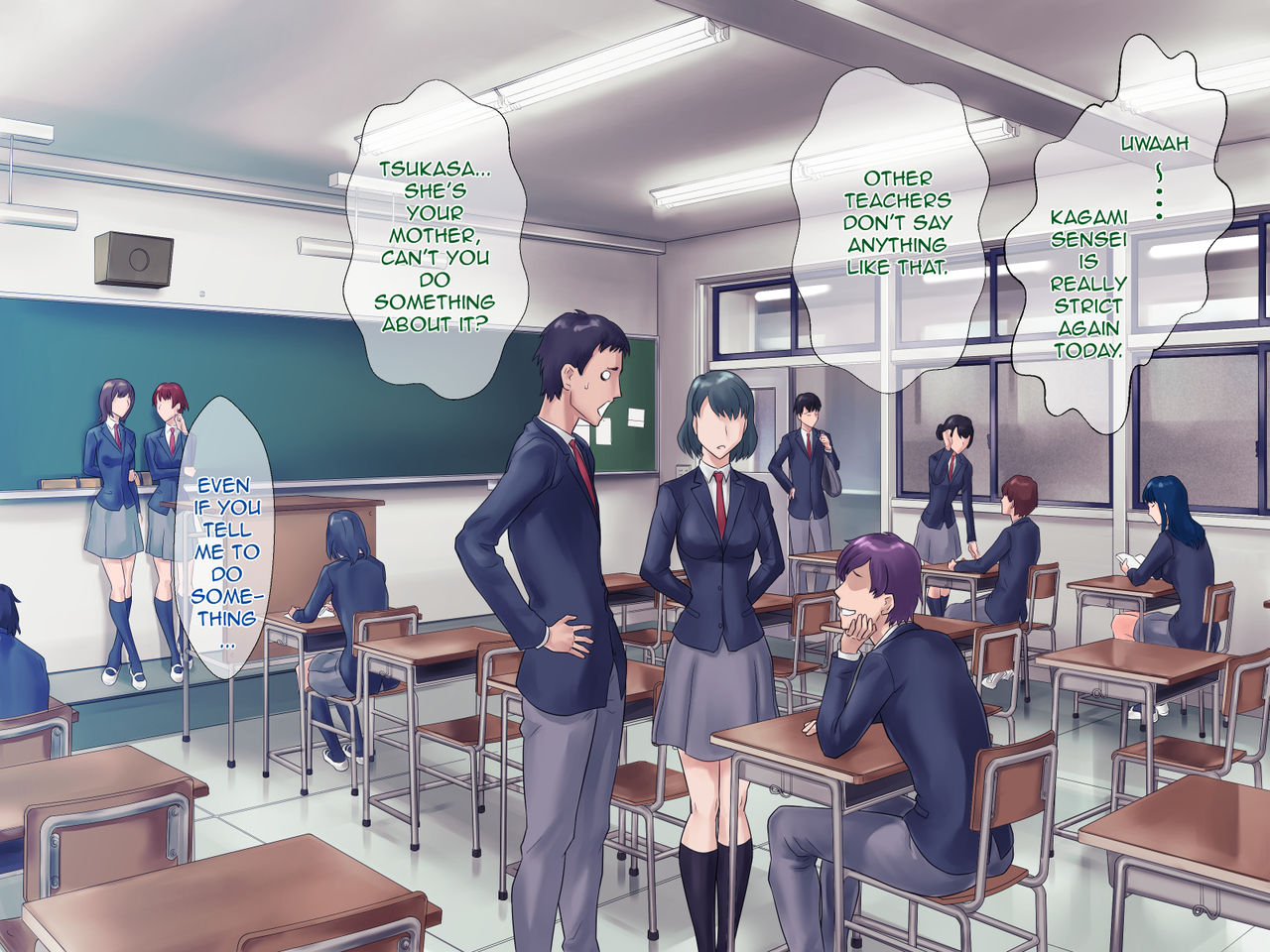 S Kyoushi na Kagami-sensei to M Haha na Ryouko-san 1 | S-Teacher Kagami-sensei and M-Mother Miss Ryouko page 6 full