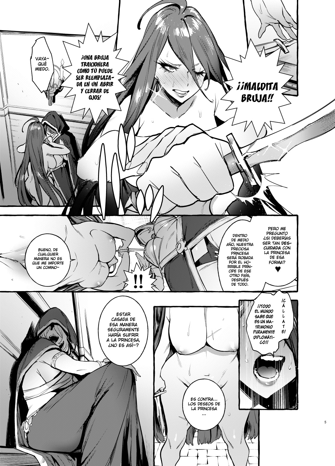 Ochinpo Onna Knight to Shojo Hime | La princesa y la mujer caballero del pene page 7 full
