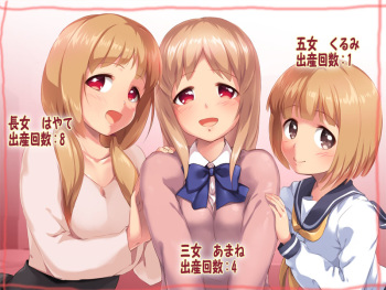 Kanemochi Kaiinsei Ura Site de 3-nin no Musume to Kozukuri H Teiten Haishinchuu cover