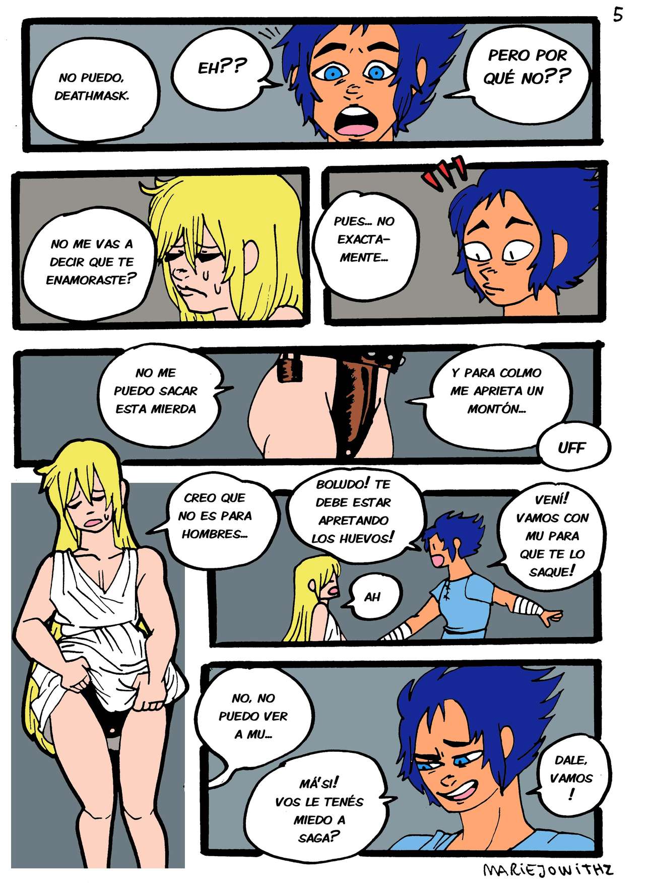 El cinturón - Doujinshi de Saint Seiya page 6 full