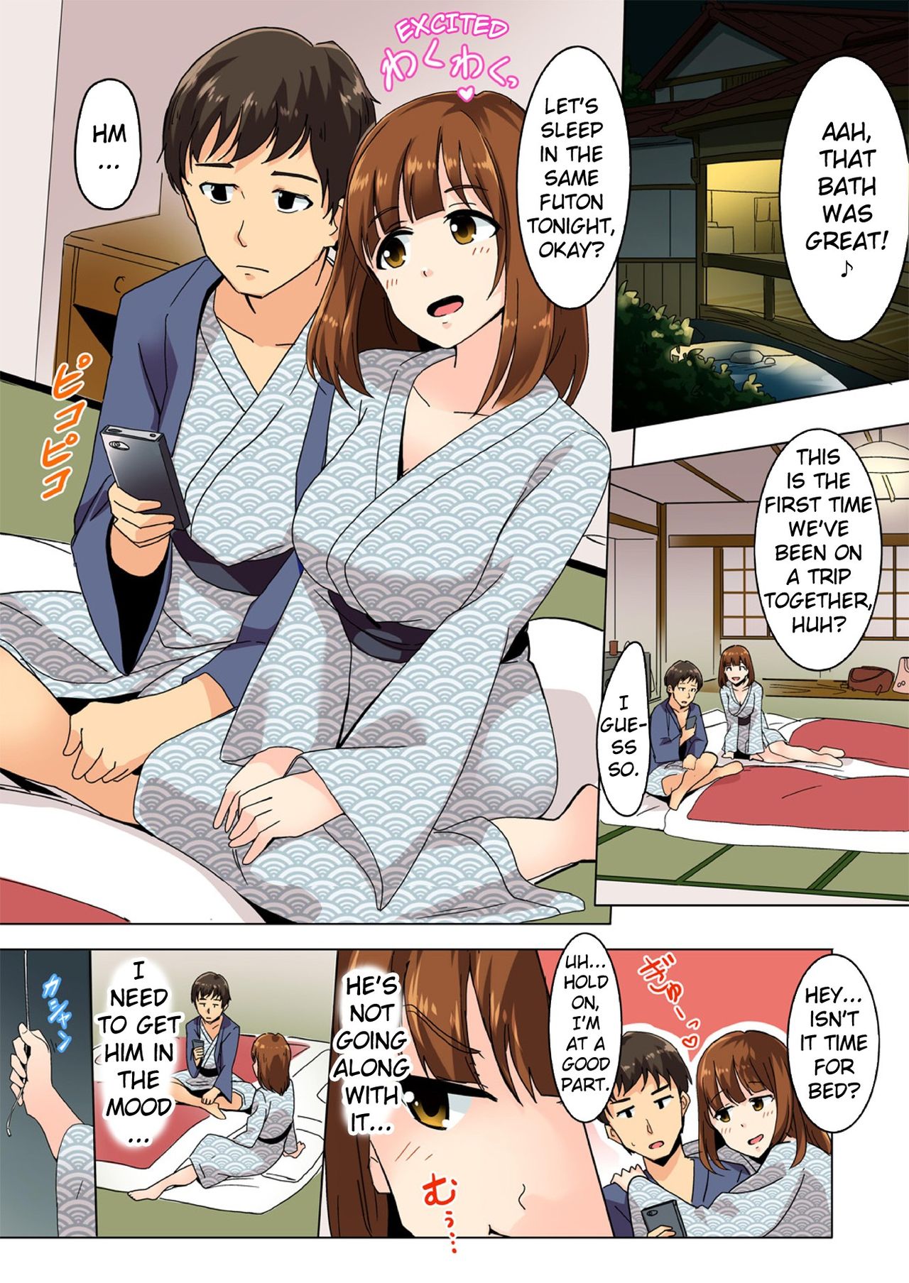 Kareshi no Tonari de Icchatta!? Onsen Ryokan no Netorare Massage! | I Came Next to My Boyfriend!? An NTR Massage at an Onsen Inn! page 3 full