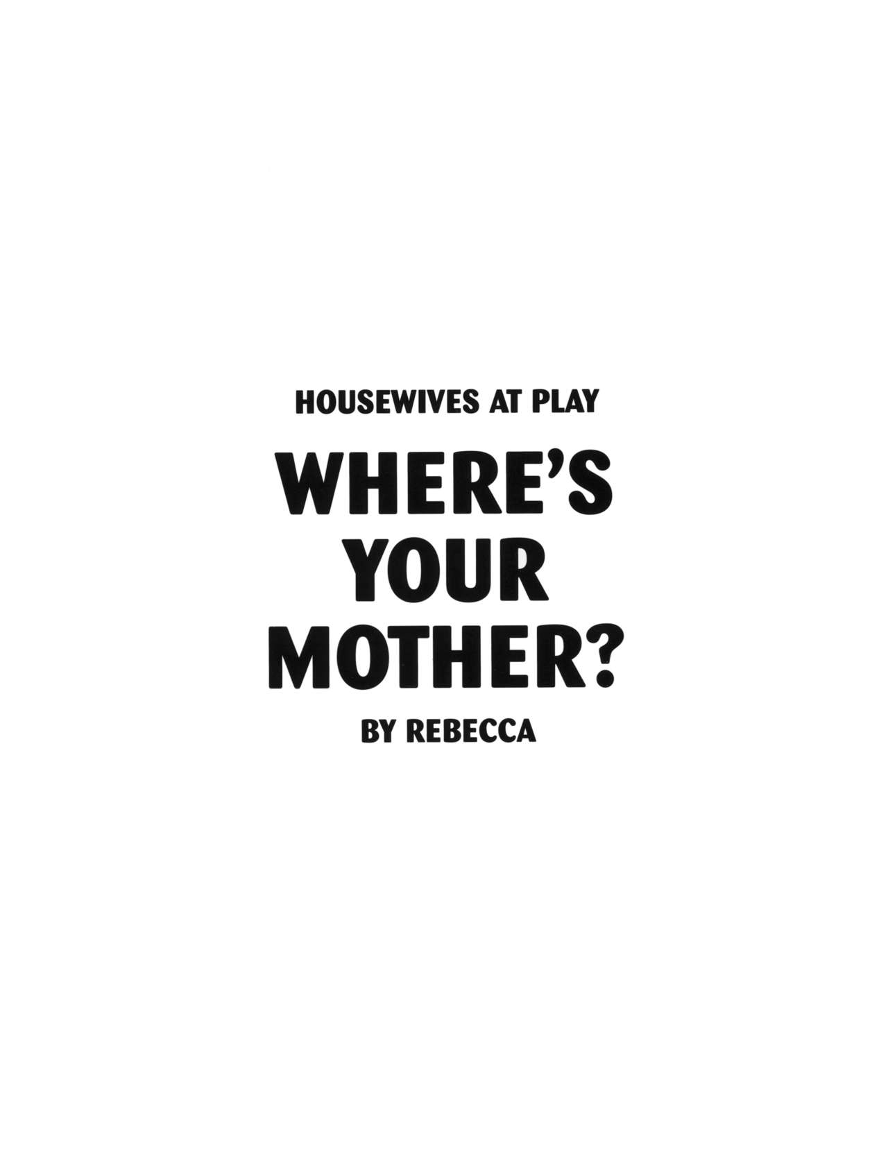HAP - Where's Your Mother? page 3 full