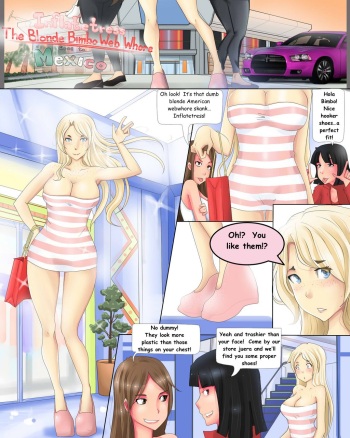 The Blonde Bimbo Web Whore goes to Mexico cover