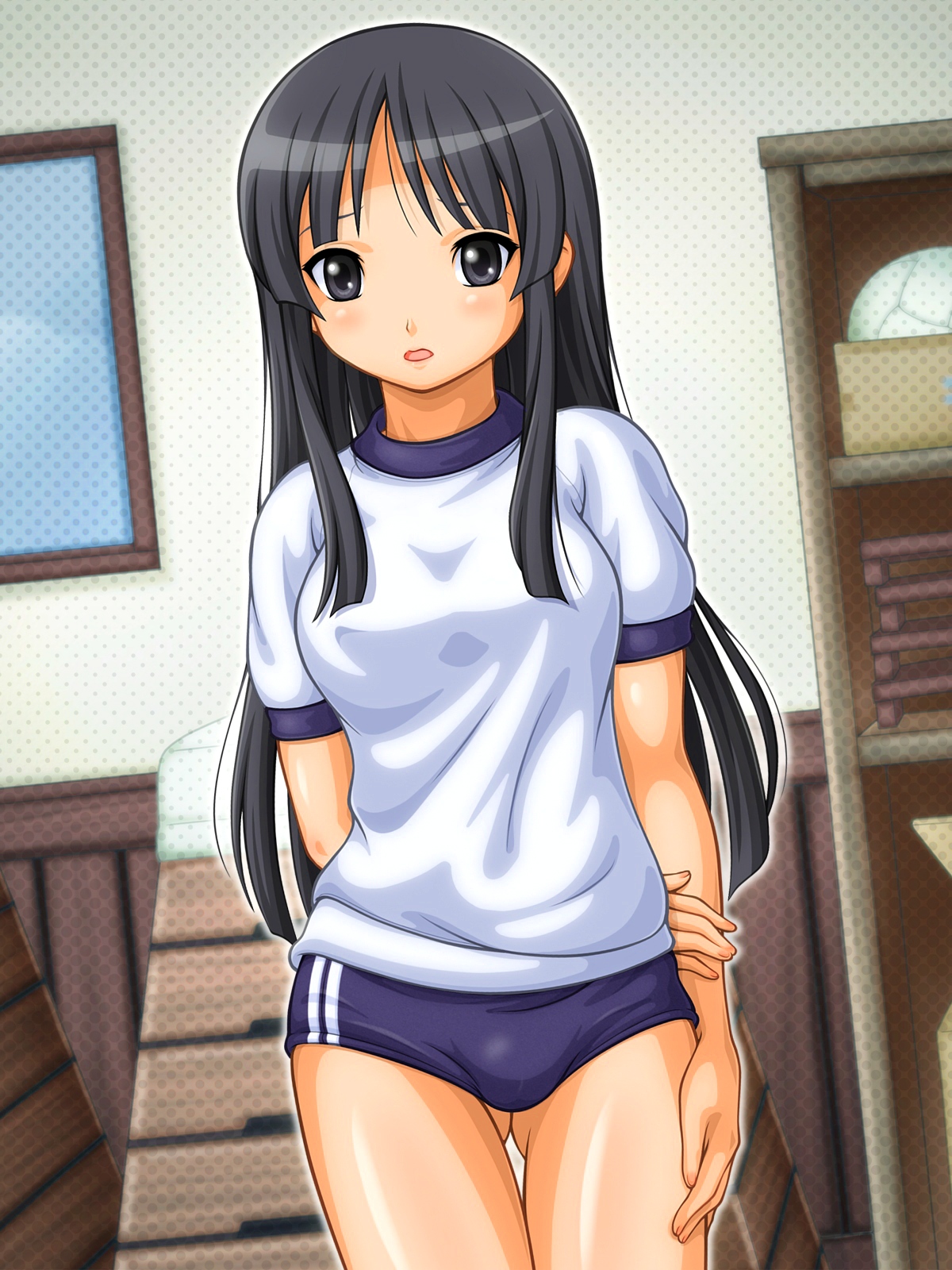 Kurokami Shoujo to Inkou Kyoushi ~Kon-iro Bloomer de no Houshuu Jugyou wo Nozoki Miru CG-shu~ page 6 full