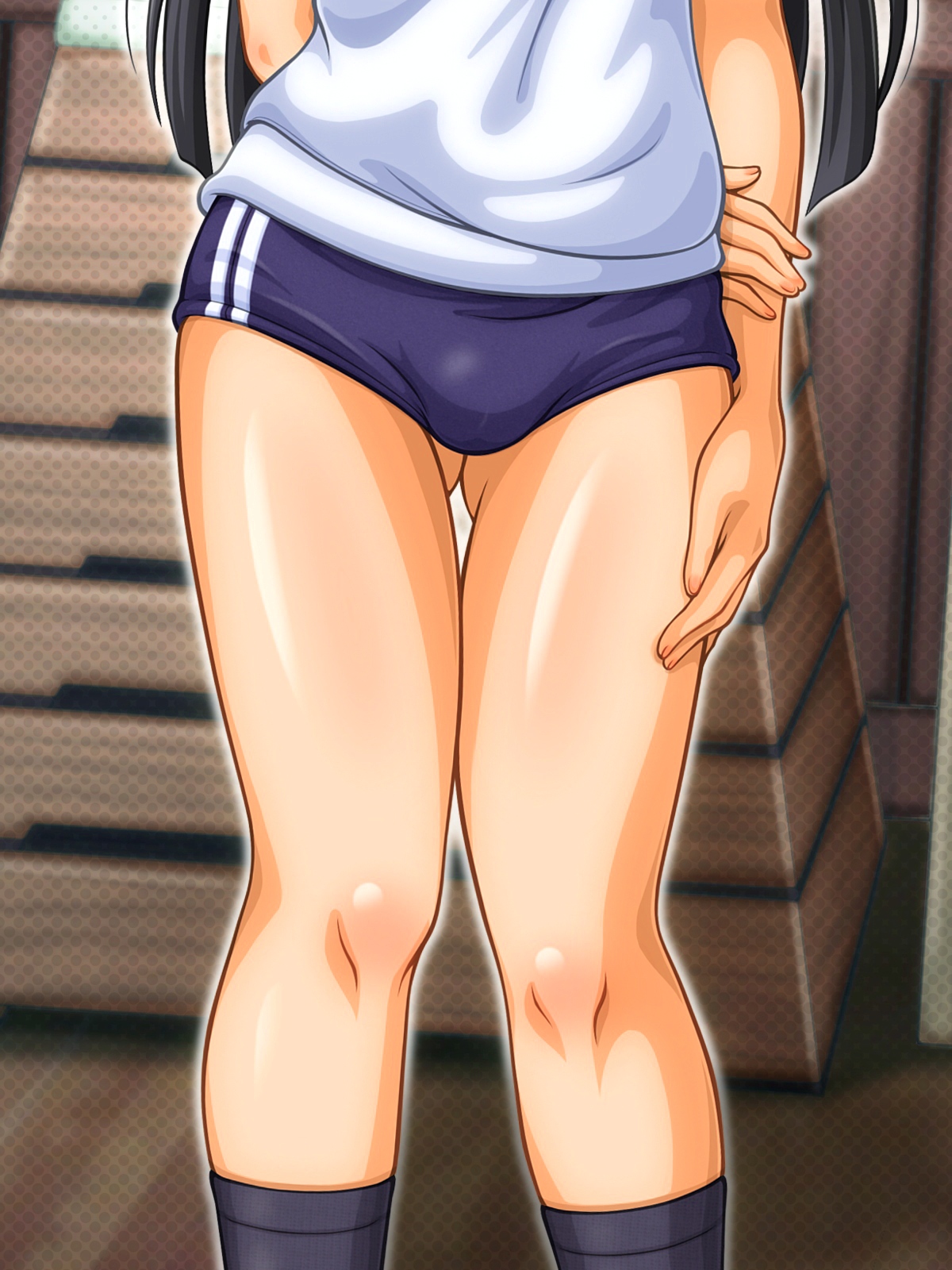 Kurokami Shoujo to Inkou Kyoushi ~Kon-iro Bloomer de no Houshuu Jugyou wo Nozoki Miru CG-shu~ page 8 full