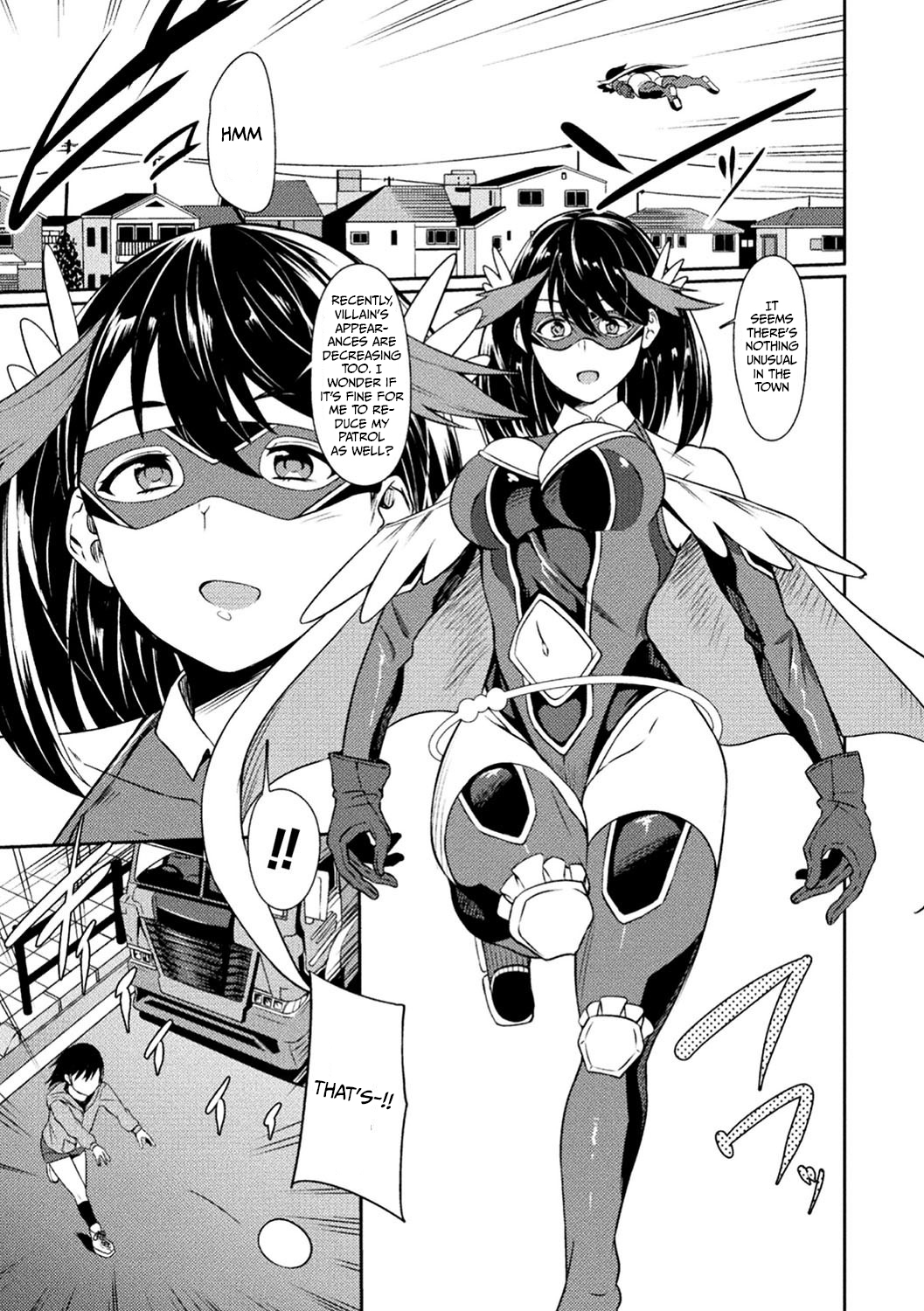 Power Girl ~JK Super Heroine no Saiin Darakuki~ Ch. 1|Power Girl ~JK Super Heroine's Aphrodisiac Corruption Record~ Ch. 1 page 3 full