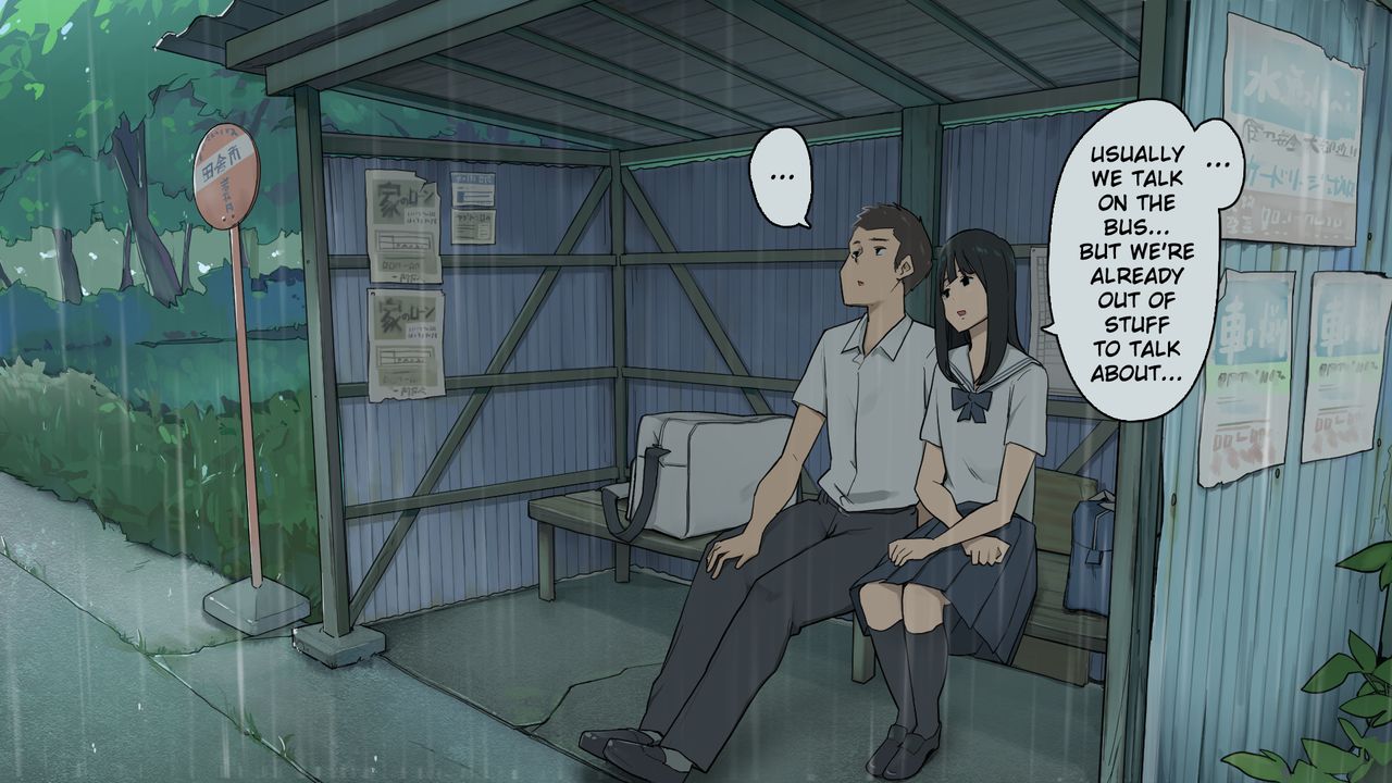 Inaka no Bus-tei nite Tougekou de Itsumo Issho ni Naru Kouhai Joshi to Amayadori, Ame de Shittori to Shita Funiki no Naka de Jou o Kawasu page 3 full