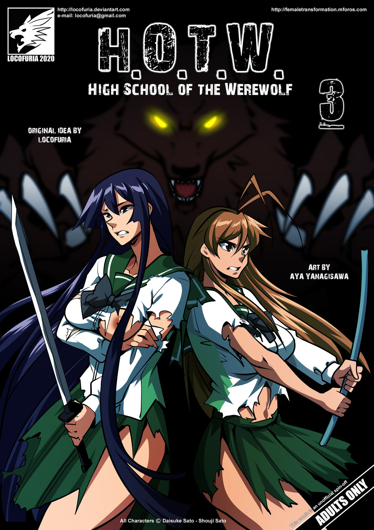 H.O.T.W. High School of the Werewolf page 1 full