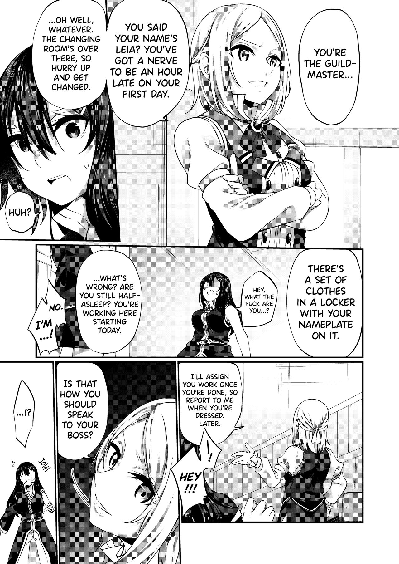 Ranbou Yuusha ga Bouken-sha Gild no Uketsuke jou ni Natte Shiawase ni Naru Hanashi | How a Violent Hero Becomes a Reception Girl in the Adventurers Guild and Finds Happiness page 9 full