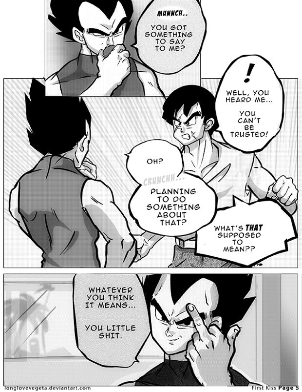 First Kiss   <DBZ, Dragon Ball, Vegeta, Bulma, Romantic, Romance> page 5 full