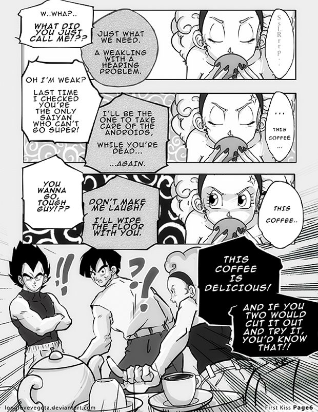 First Kiss   <DBZ, Dragon Ball, Vegeta, Bulma, Romantic, Romance> page 6 full