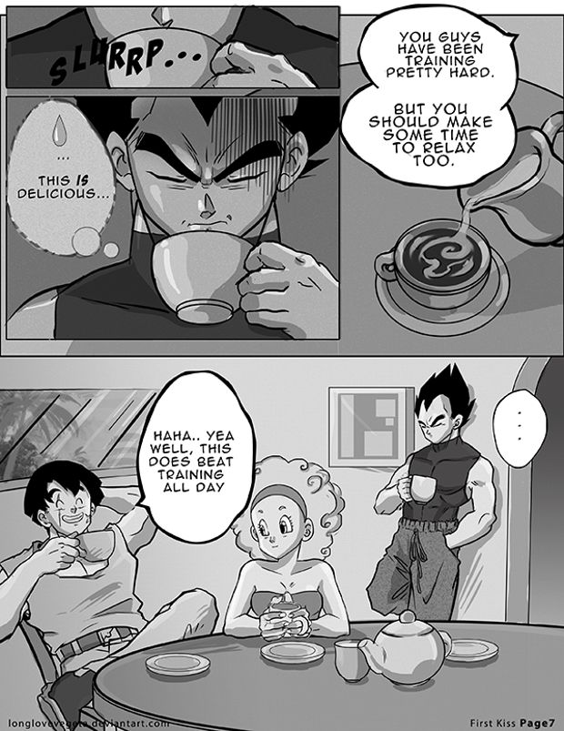 First Kiss   <DBZ, Dragon Ball, Vegeta, Bulma, Romantic, Romance> page 7 full
