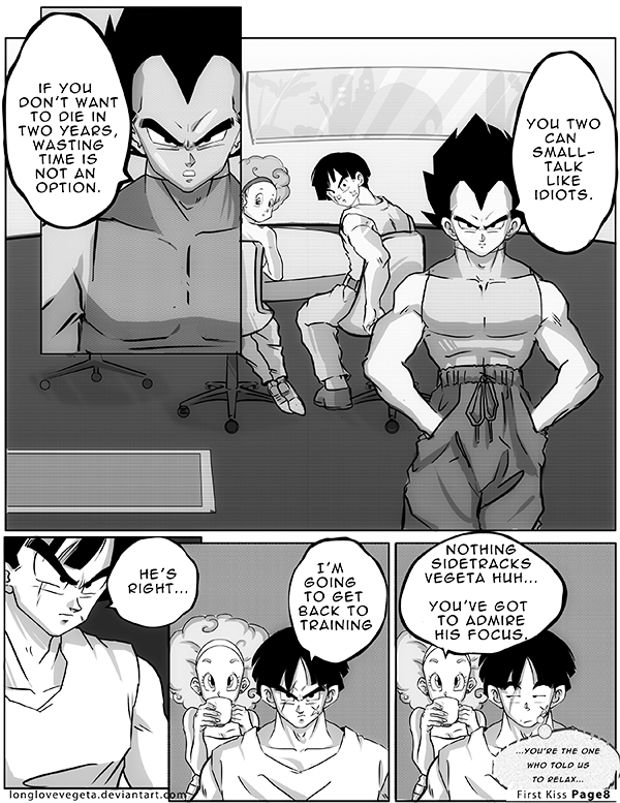 First Kiss   <DBZ, Dragon Ball, Vegeta, Bulma, Romantic, Romance> page 8 full