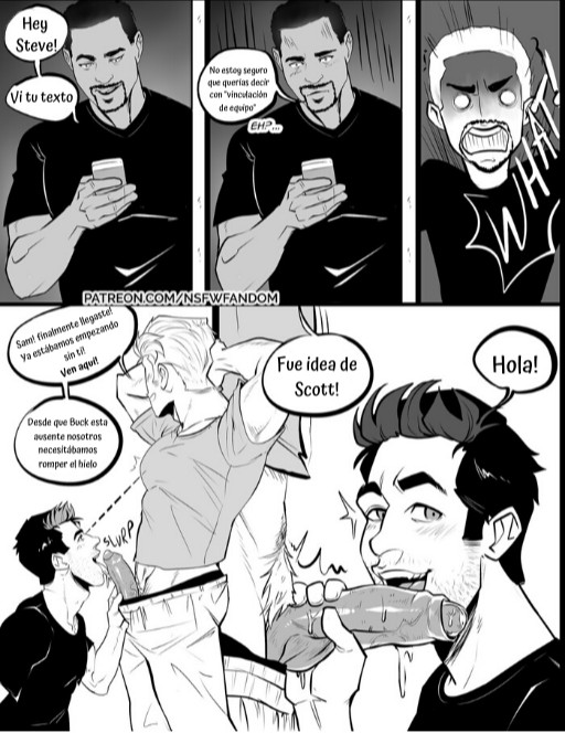 Antman, Cap and Falcon Threesome page 1 full