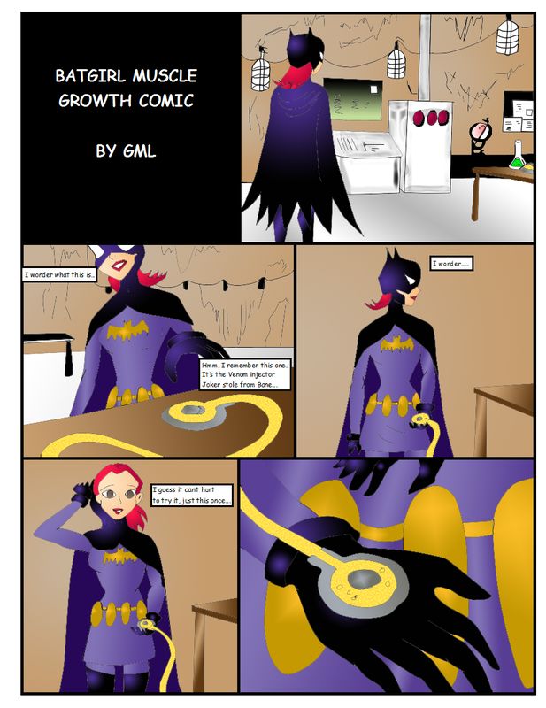 Batgirl Muscle Growth Comic page 1 full
