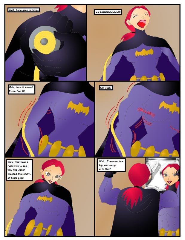 Batgirl Muscle Growth Comic page 2 full