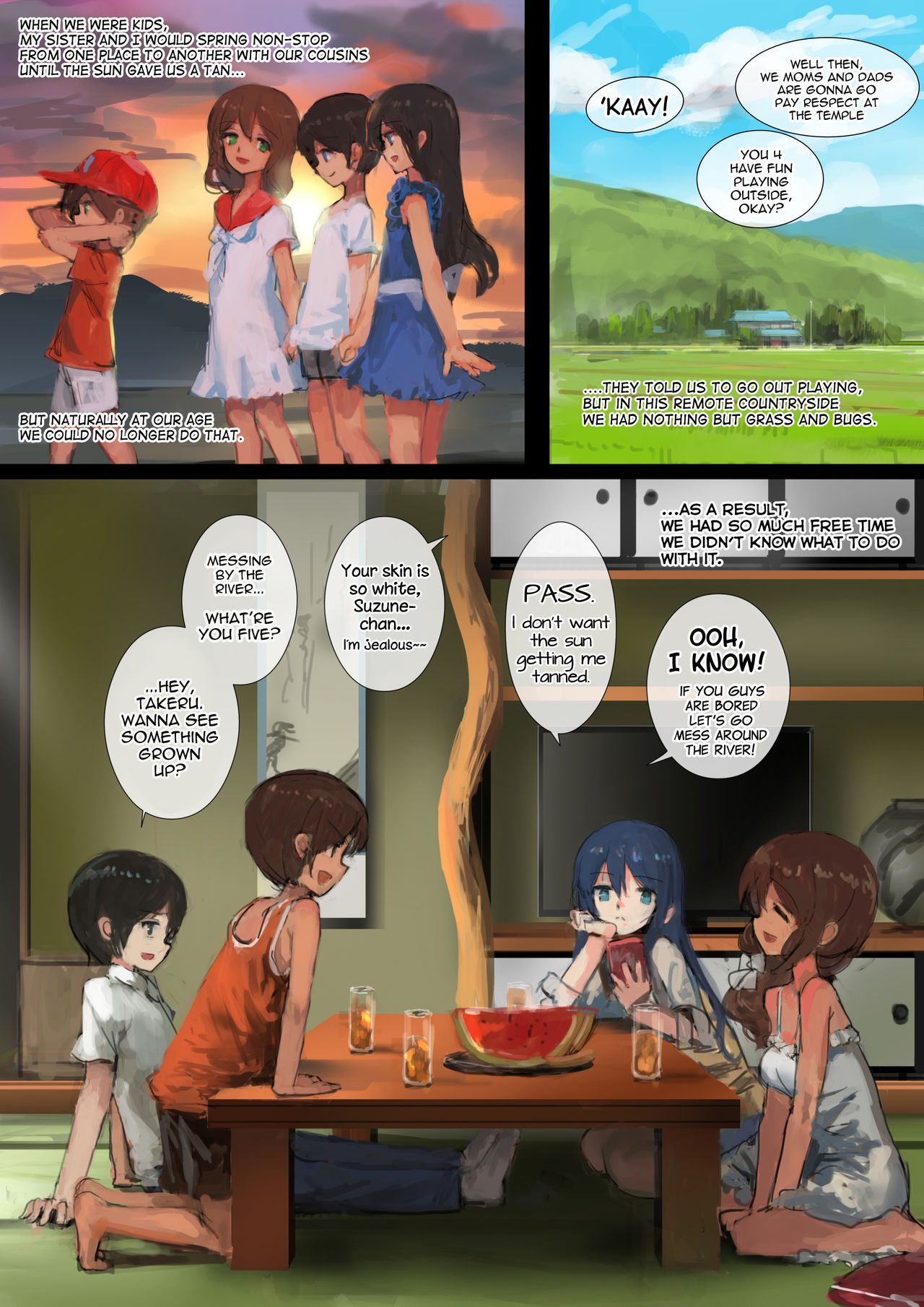 Hi ni Yakeru made ~Inaka no Itoko to Ane to Otouto~ page 5 full