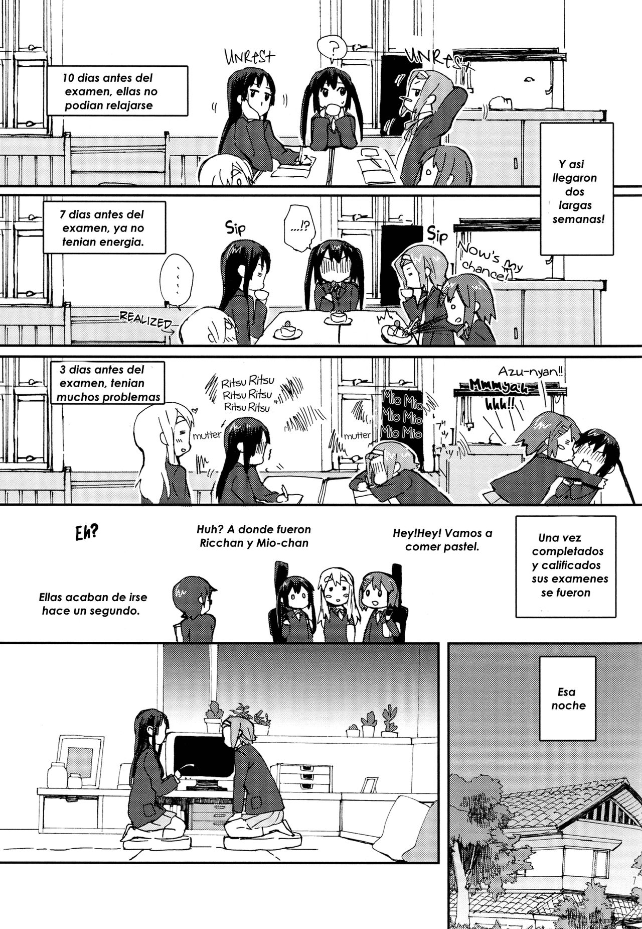 Watashi to kanojo to Kimi Test | Exámenes Finales con Ritsu y Mio page 6 full