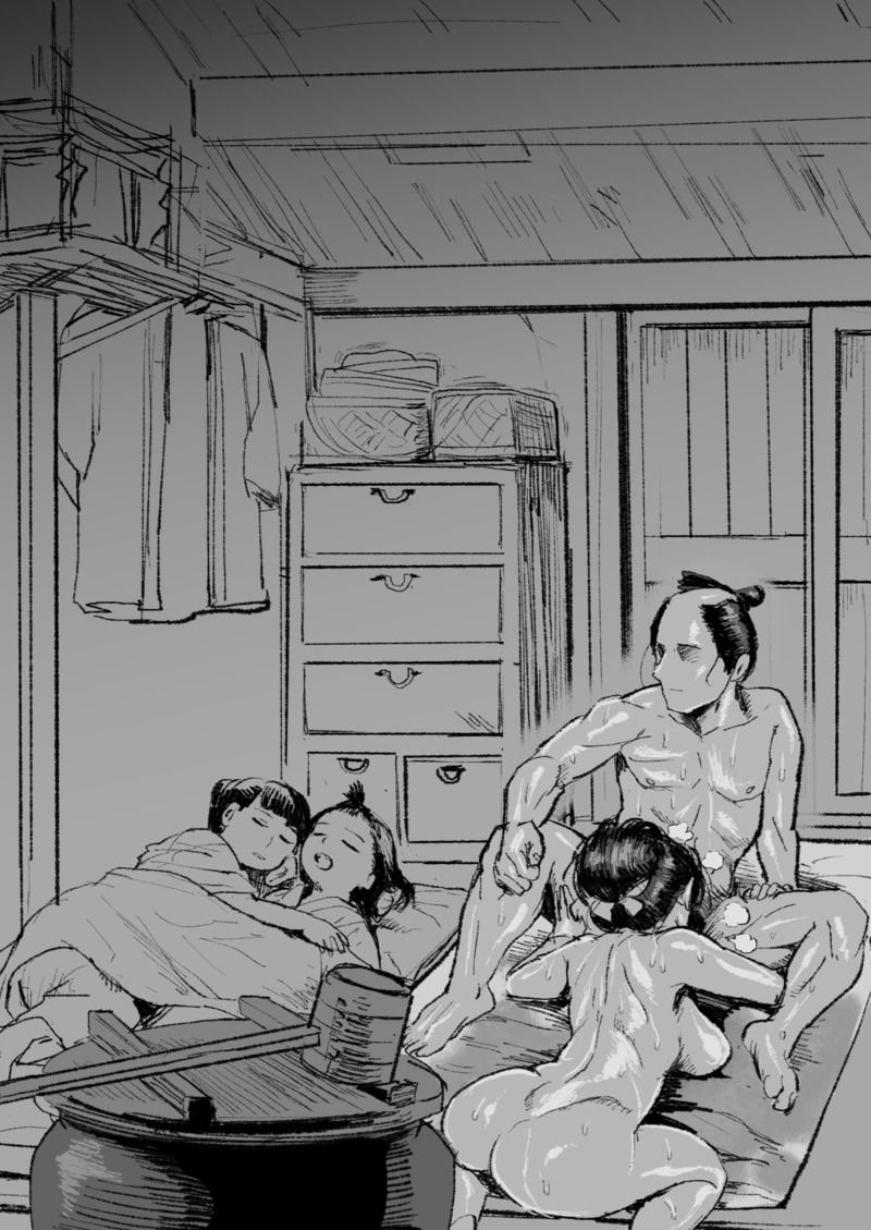 一煉托生  とある長屋住まいの夫婦の情事 page 7 full