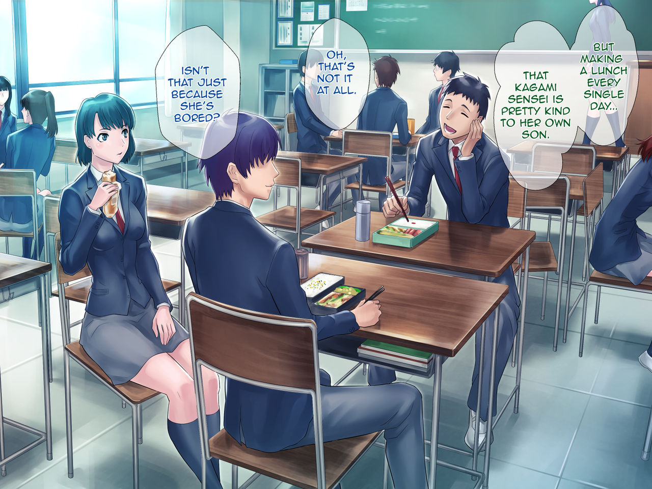 S Kyoushi na Kagami-sensei to M Haha na Ryouko-san 2 | S-Teacher Kagami-sensei and M-Mother Miss Ryouko 2 page 4 full