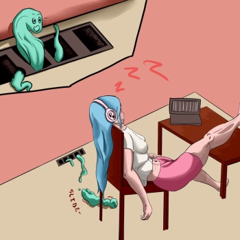 Sleepy Girl Surprise Slime Anal cover