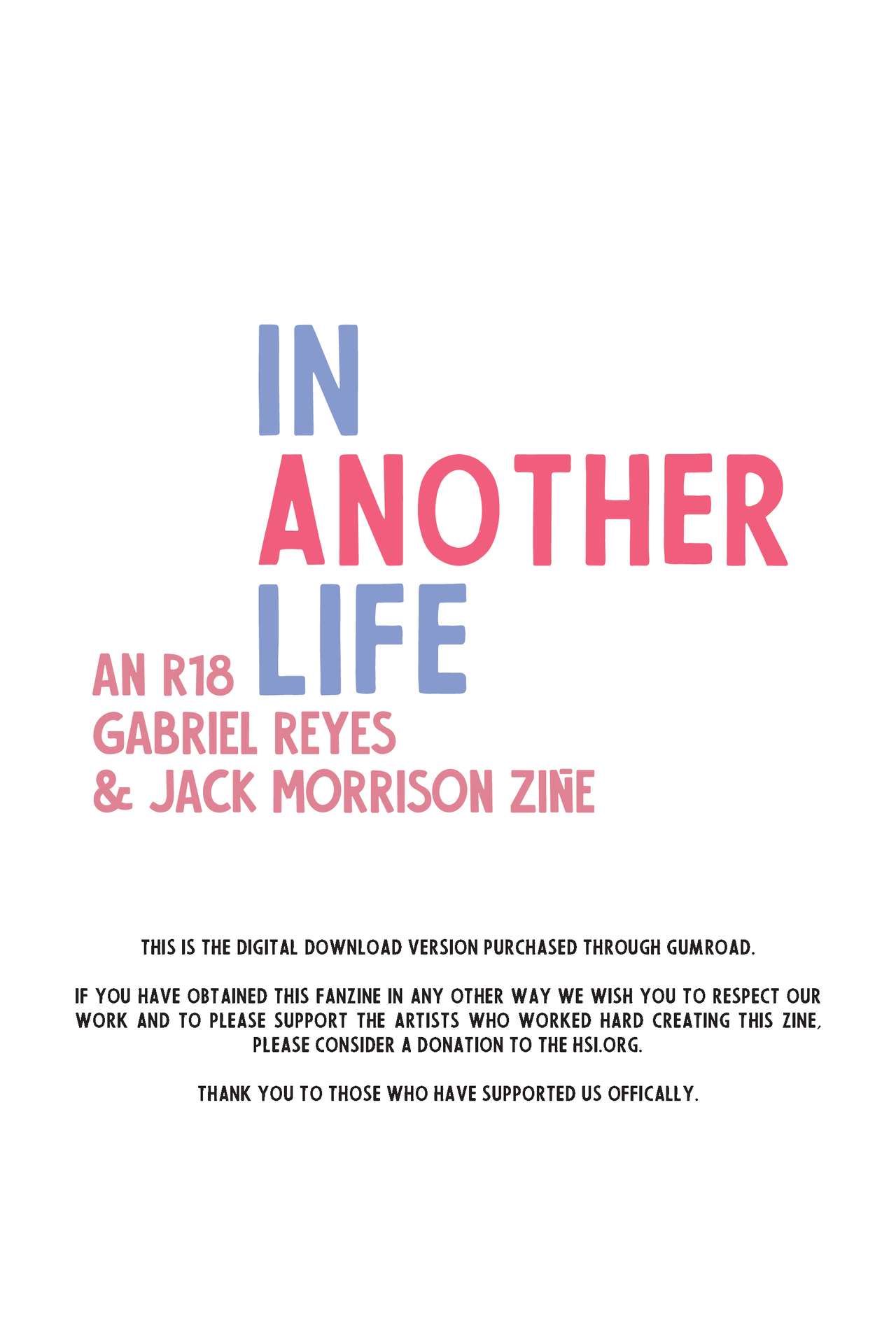 In Another Life: An R-18 Gabe &amp; Jack Zine page 3 full