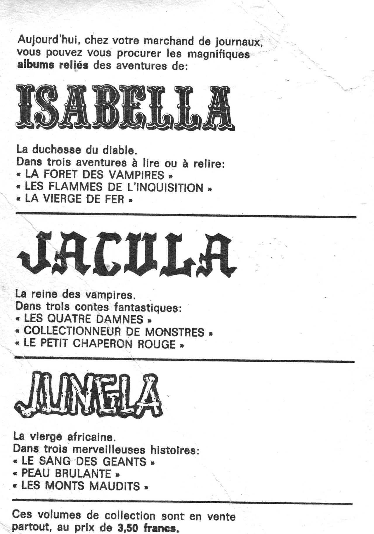 Jacula T027 - L'Abominable Homme des Neiges page 2 full