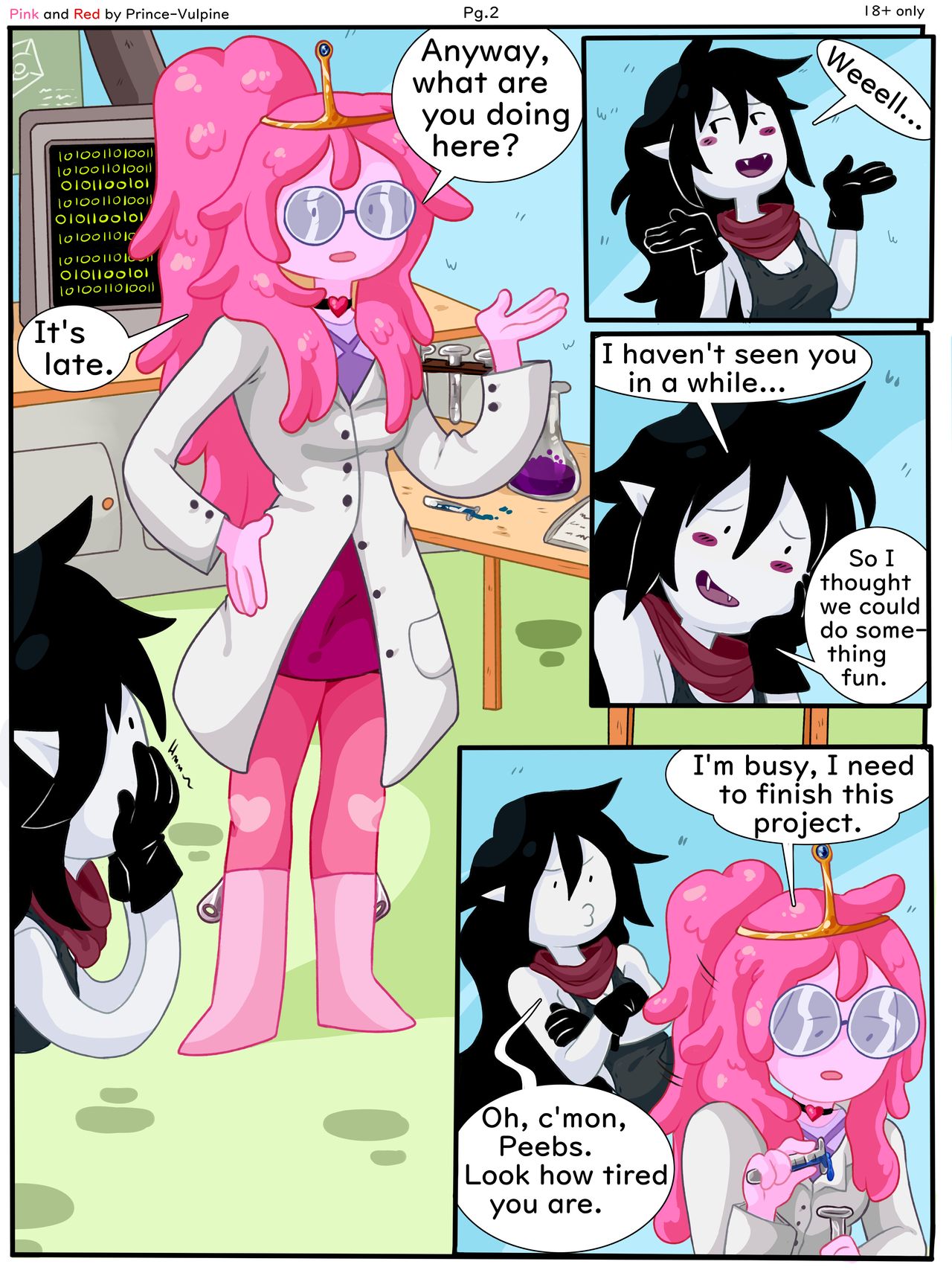 Pink and Red: Bubbline Comic page 3 full
