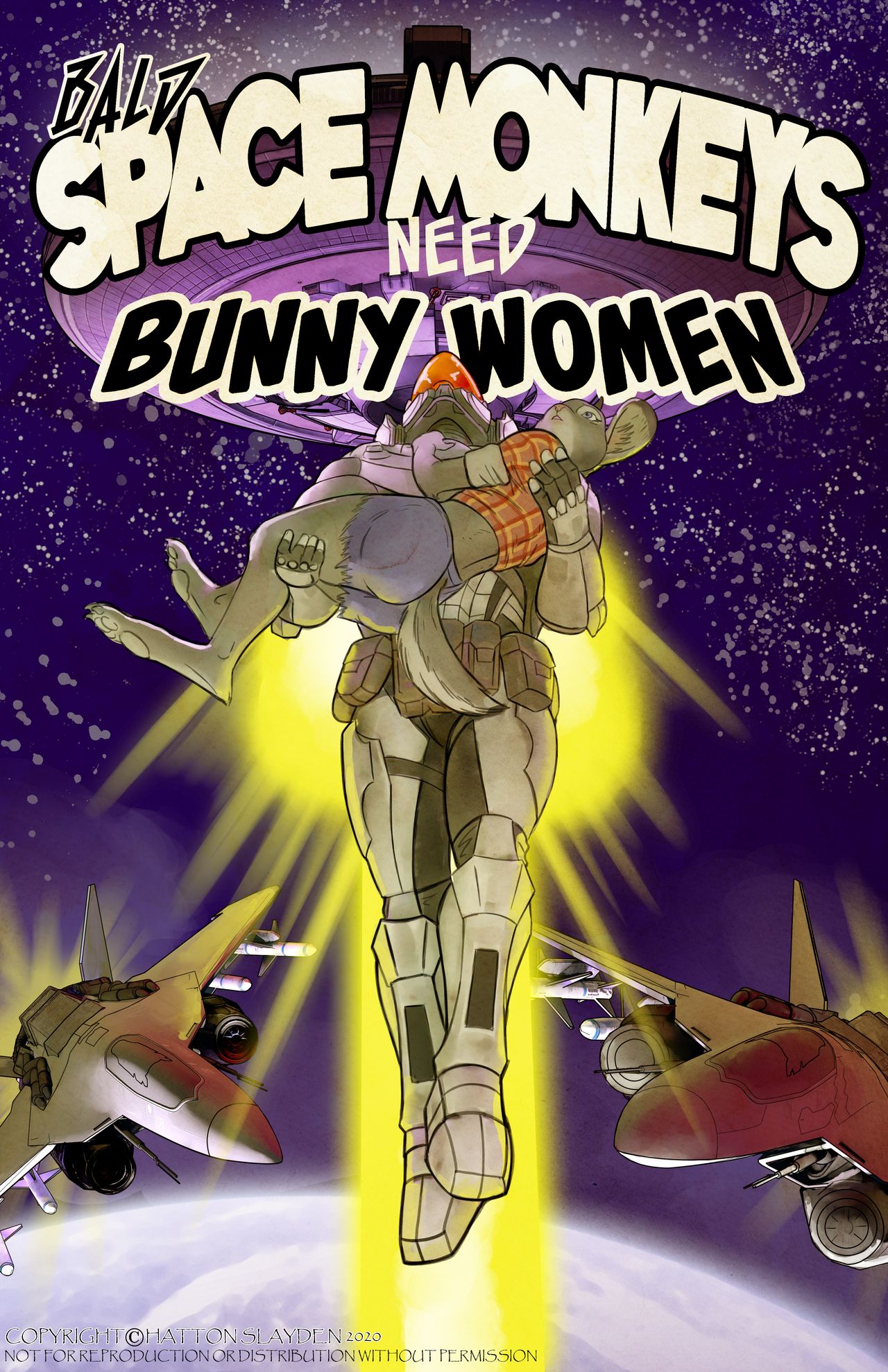 Bald Space Monkeys Need Bunny Woman page 1 full