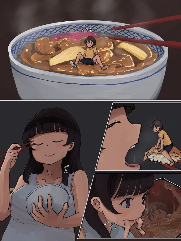 Gyuudon to issho ni kobito wo marunomi shoukashiteshimau onnanoko page 1 full