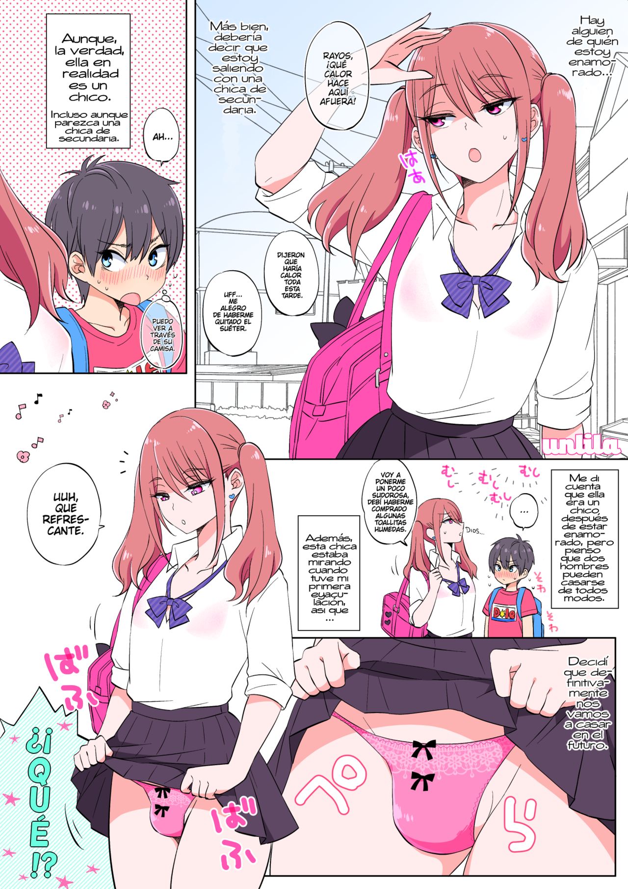 Twintail no Onee-chan♂ to Kurokami Shota | Twintail Onee-chan♂ and the Black Haired Shota page 1 full