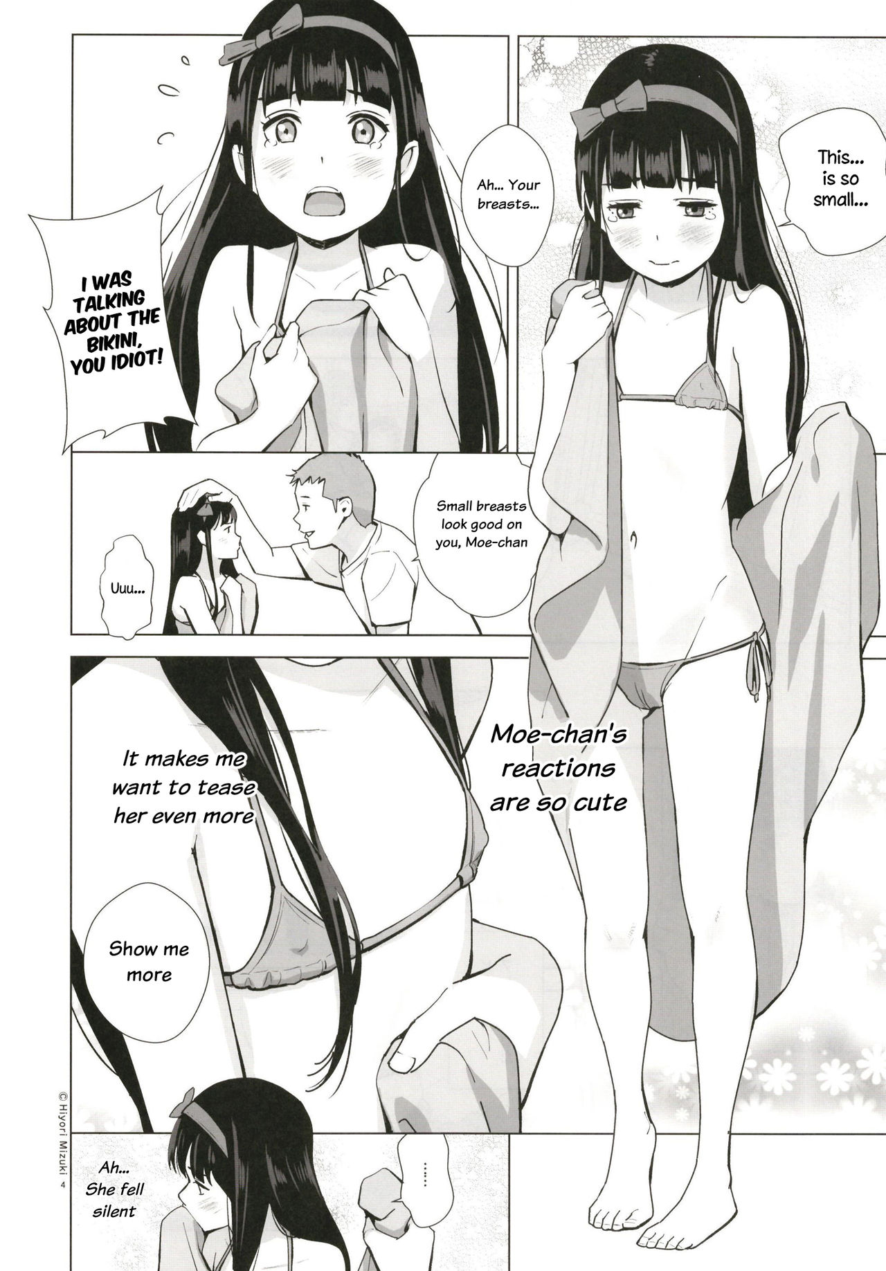 Senobi Shoujo to Icha Love Seikatsu Kuroki Moe 13-sai | Lovey dovey everyday with a growing girl Kuroki Moe 13 Years Old page 6 full
