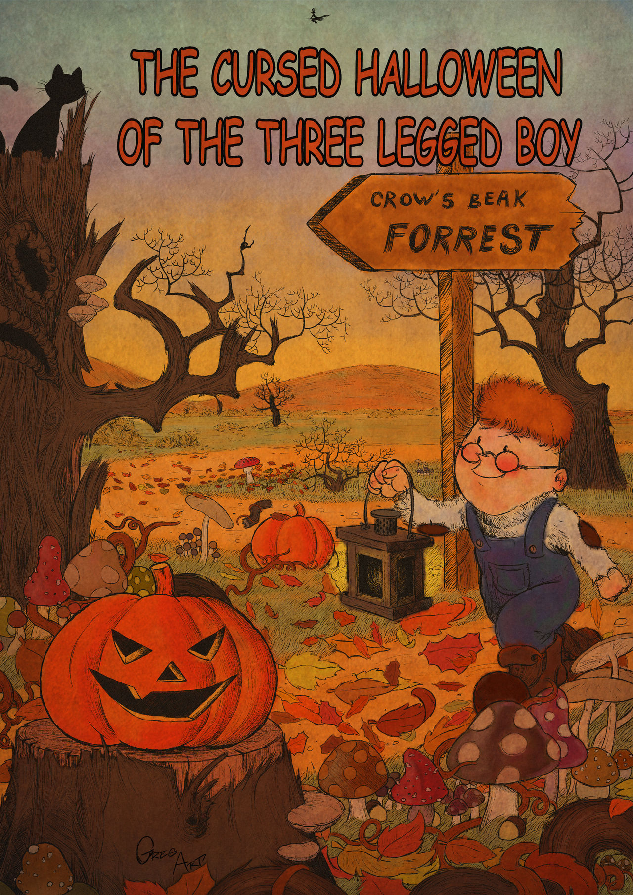 The Cursed Halloween of the Three Legged Boy page 1 full