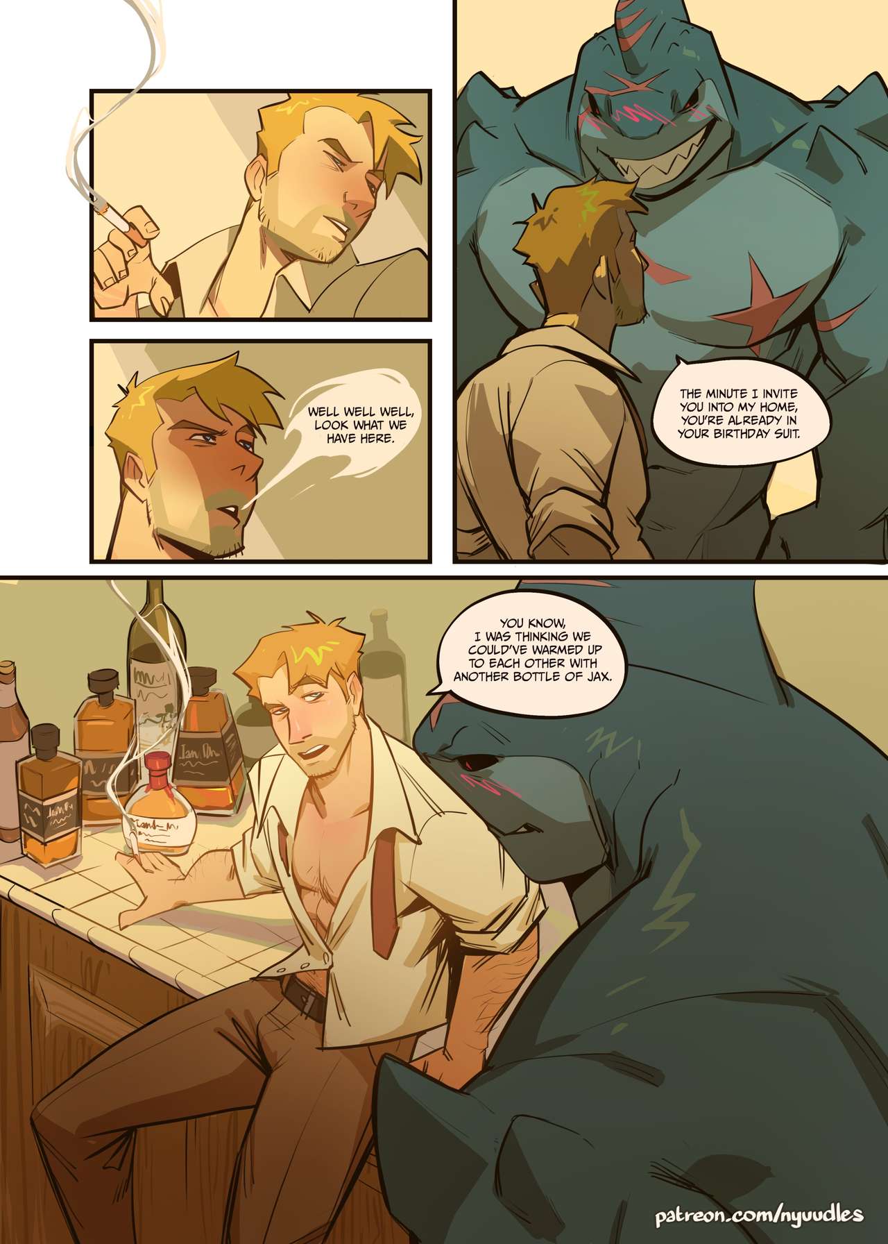 Spellbound: A John Constantine x King Shark Fan Comic page 4 full