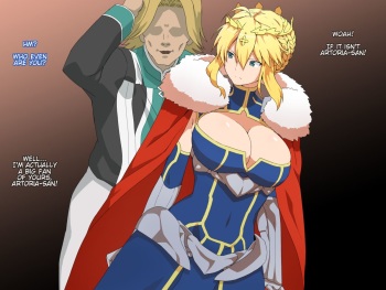 Titoria and the male Chaldea staff member cover