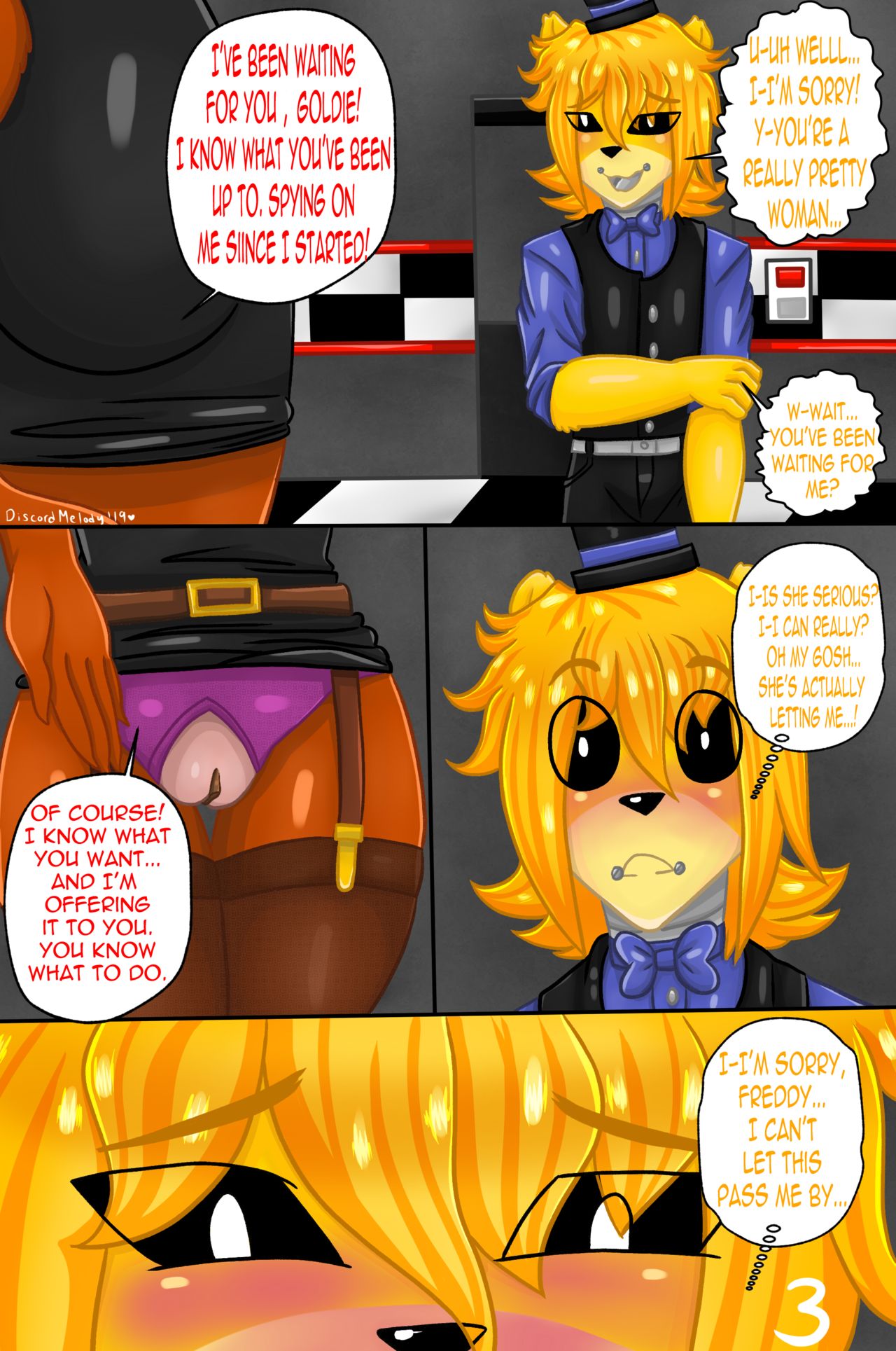 Night 4: Golden Freddy x Jasmine page 4 full