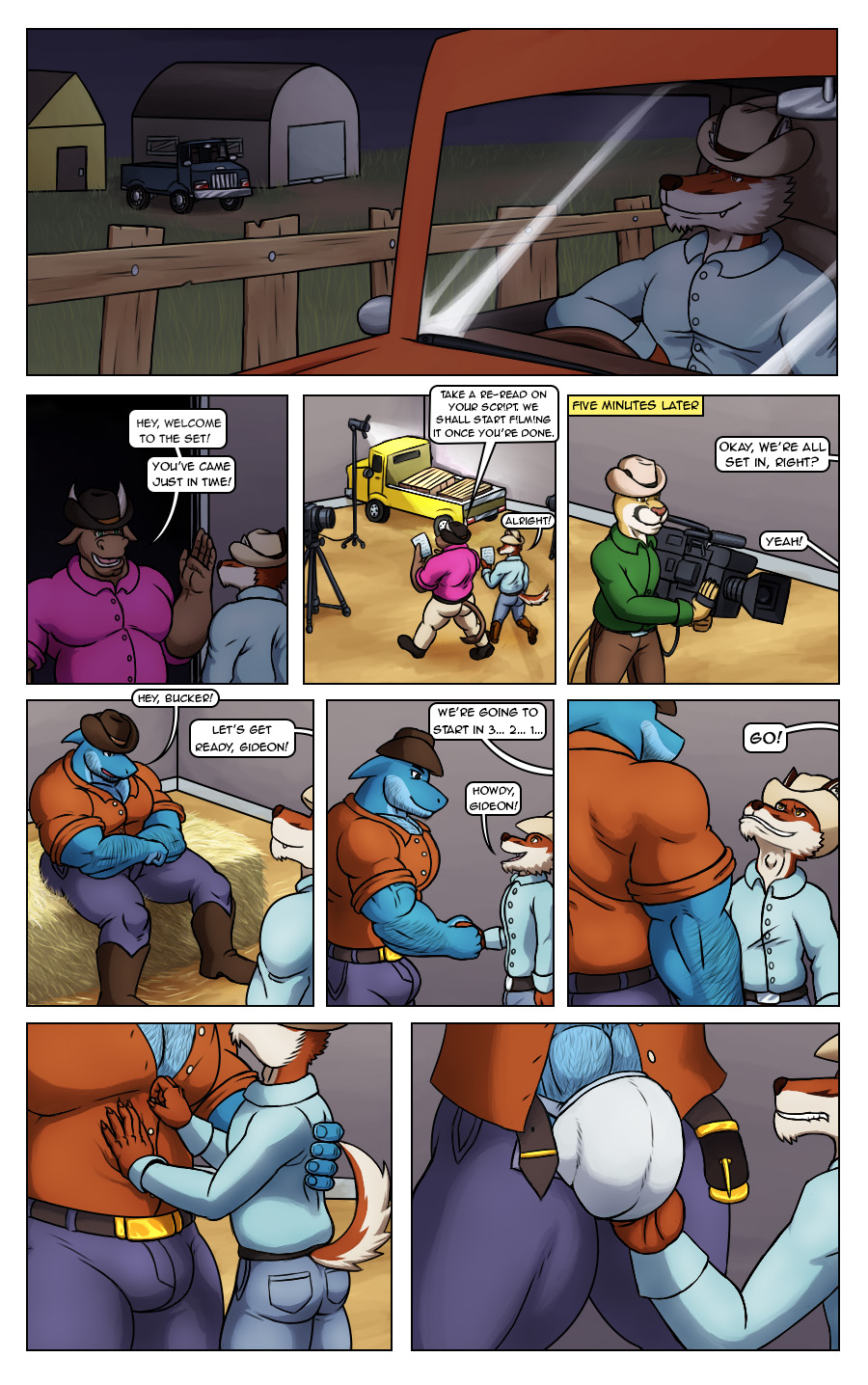 Gideon and Bucker’s Gay Cowboy Porn Shoot page 1 full