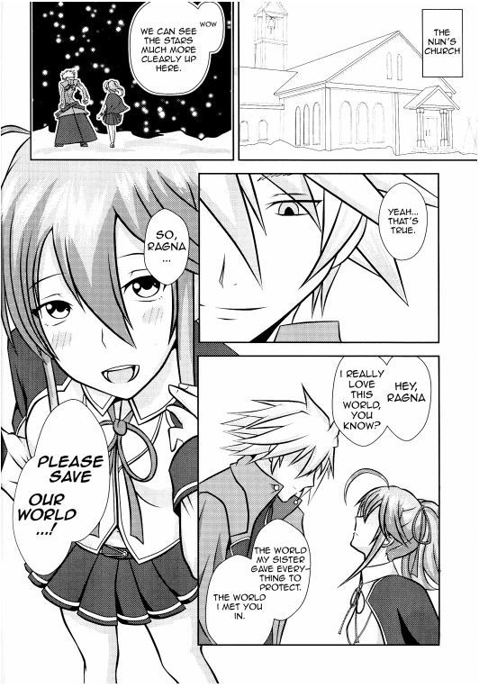 BlazBlue Ragna x Celica Hentai Doujinshi by Fisel from REVELLIUS team page 2 full