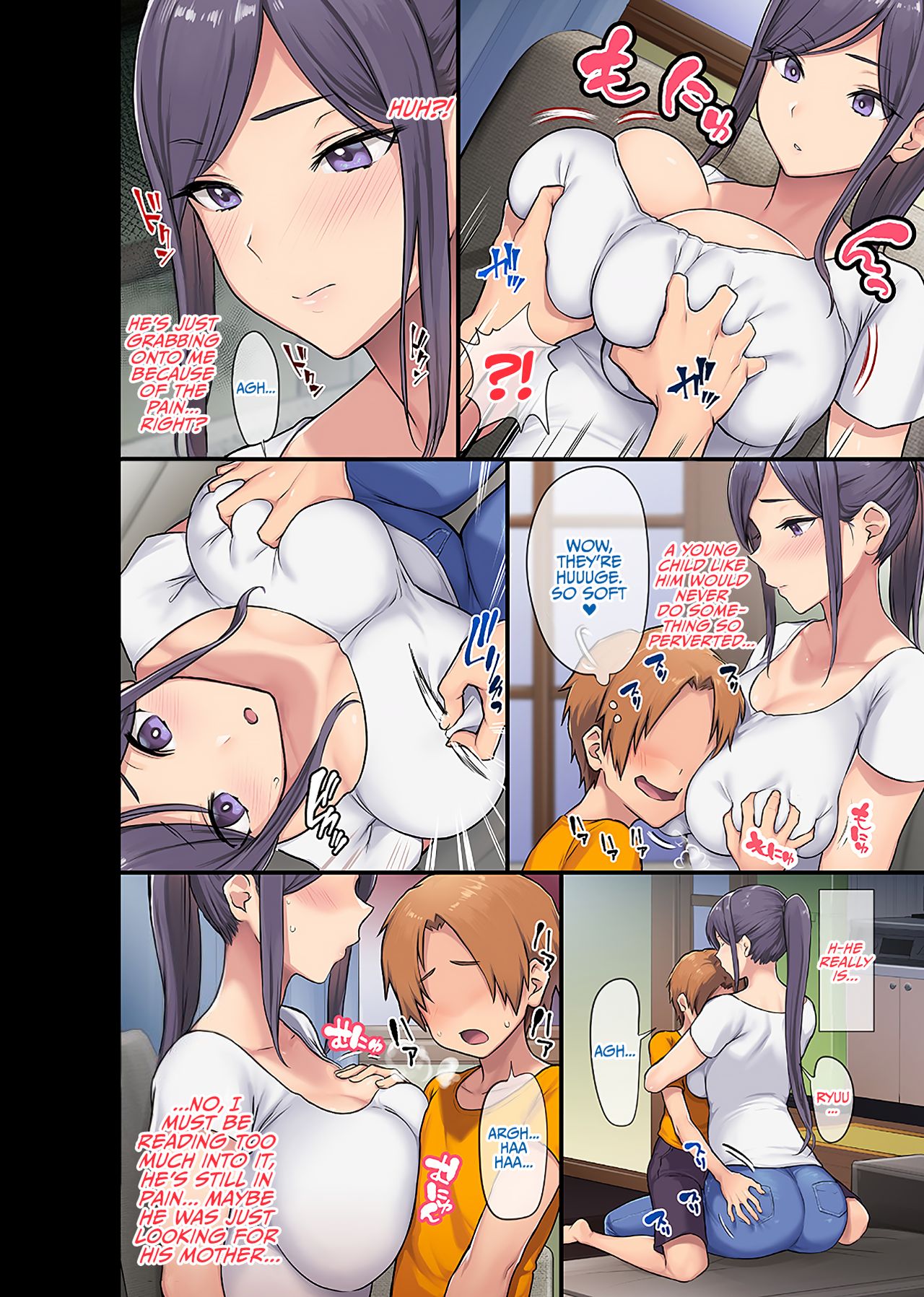Kyonyuu Miboujin to Musuko no Waruui Otomodachi Honpen Rensai | Giant Boobs Widow and Her Son's Very. Very Bad Friend page 7 full