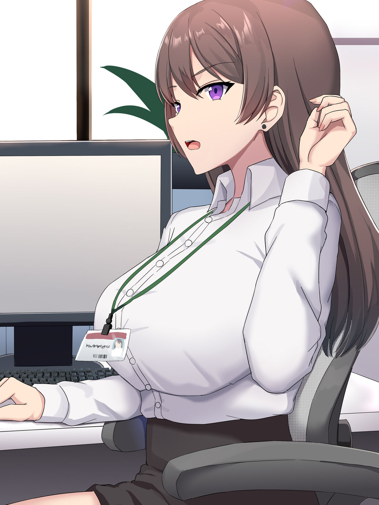 Shokuba no Senpai to Dosukebe Sex page 2 full