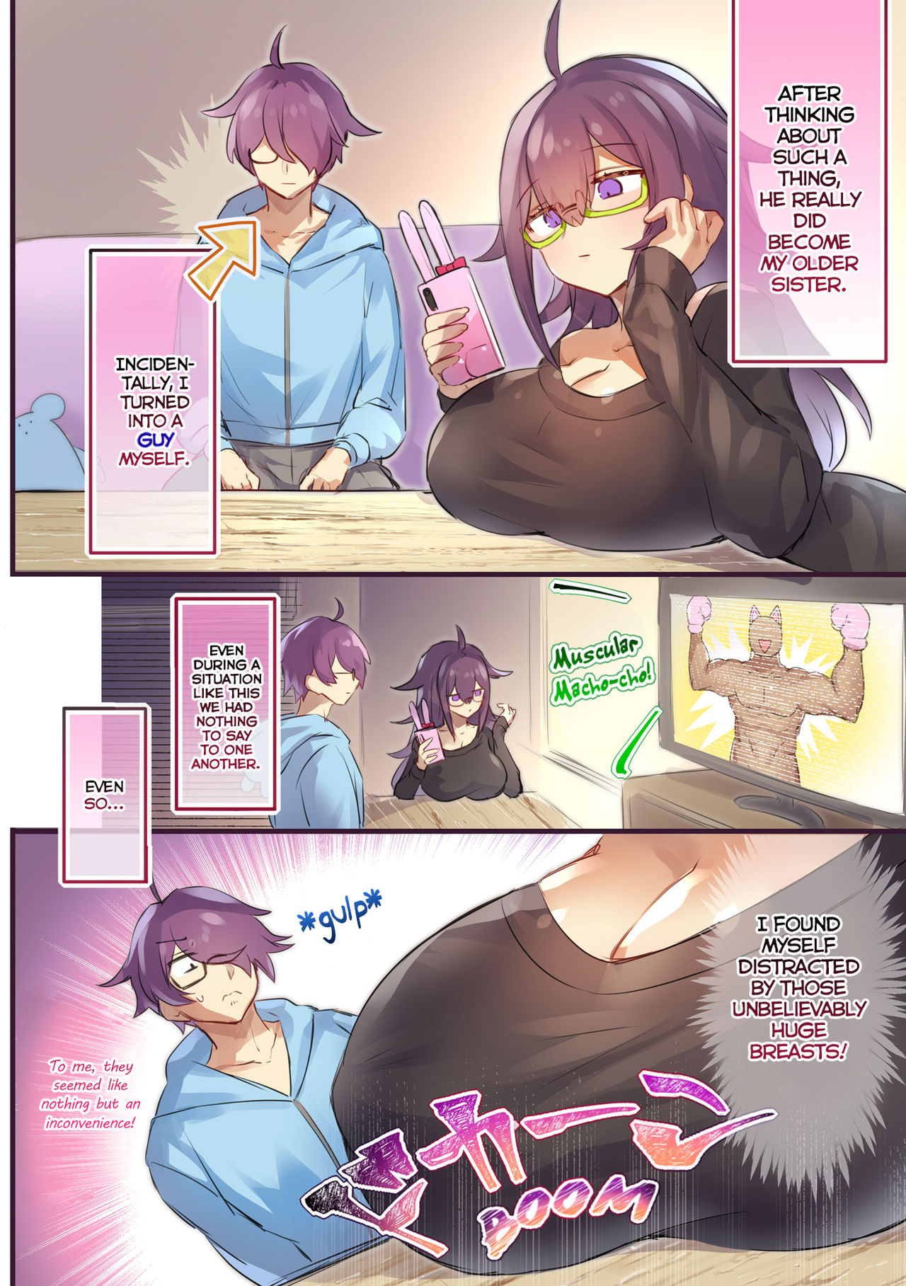 Seibetsu ga Gyakuten Shite Ani ni Paizuri saremashita. | Our genders flipped and big brother gave me a titjob. page 3 full