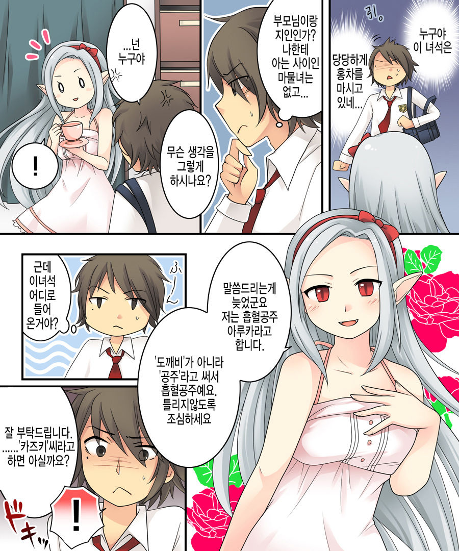 Karui Kimochi de Keijiban o Arashite Itara Kyuuketsuki no Imouto Kenzoku ni Sareta Hanashi | 가벼운 마음으로 게시판에서 분탕을 치고 있었더니 흡혈희의 여동생이 되어버린 이야기 page 5 full