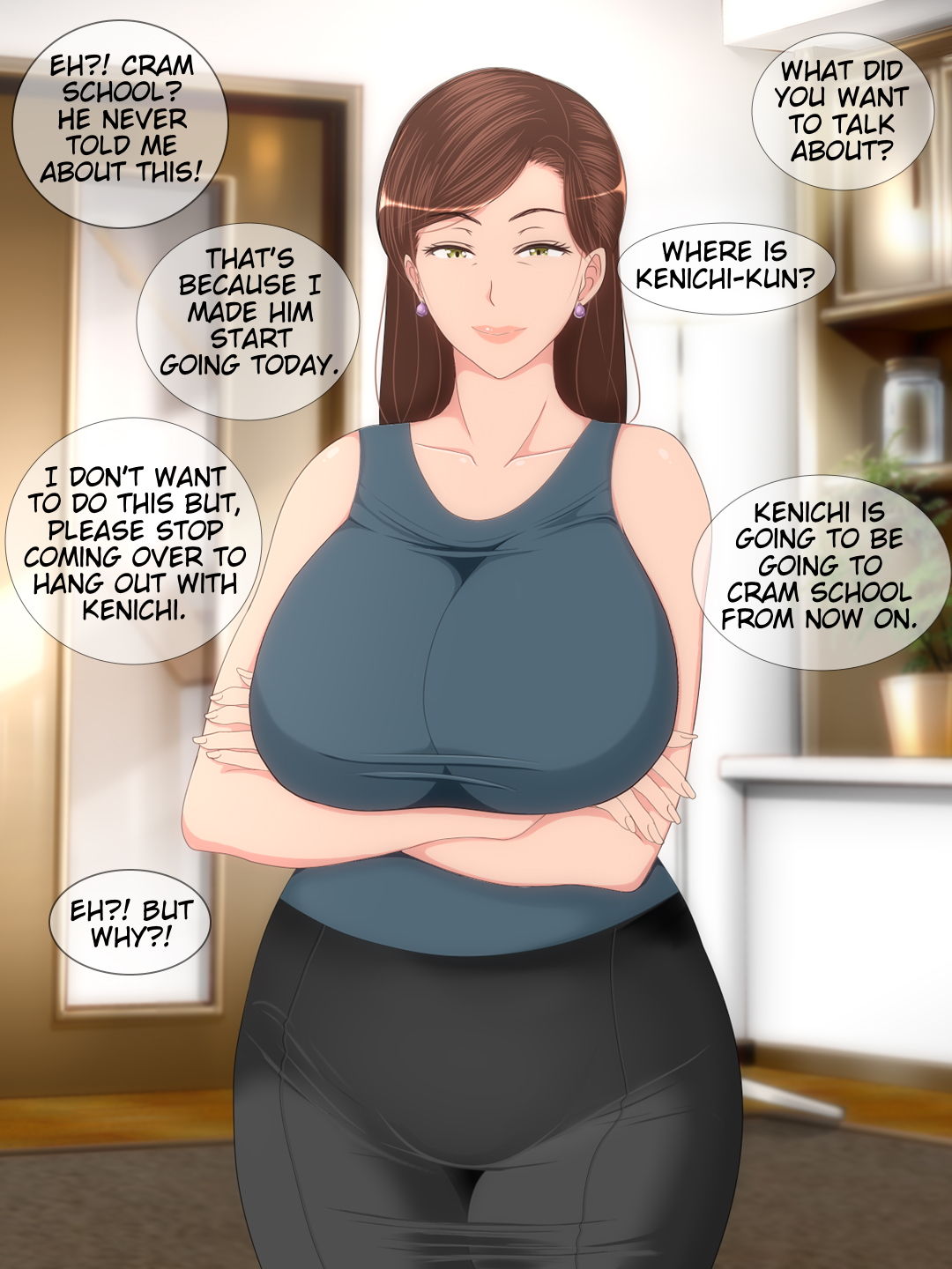 Kan ni Sawaru Hitokoto o Ittekita Tomodachi no Hahaoya o Okasu | She Got On My Nerves, So I Violated My Friend's Mother page 3 full